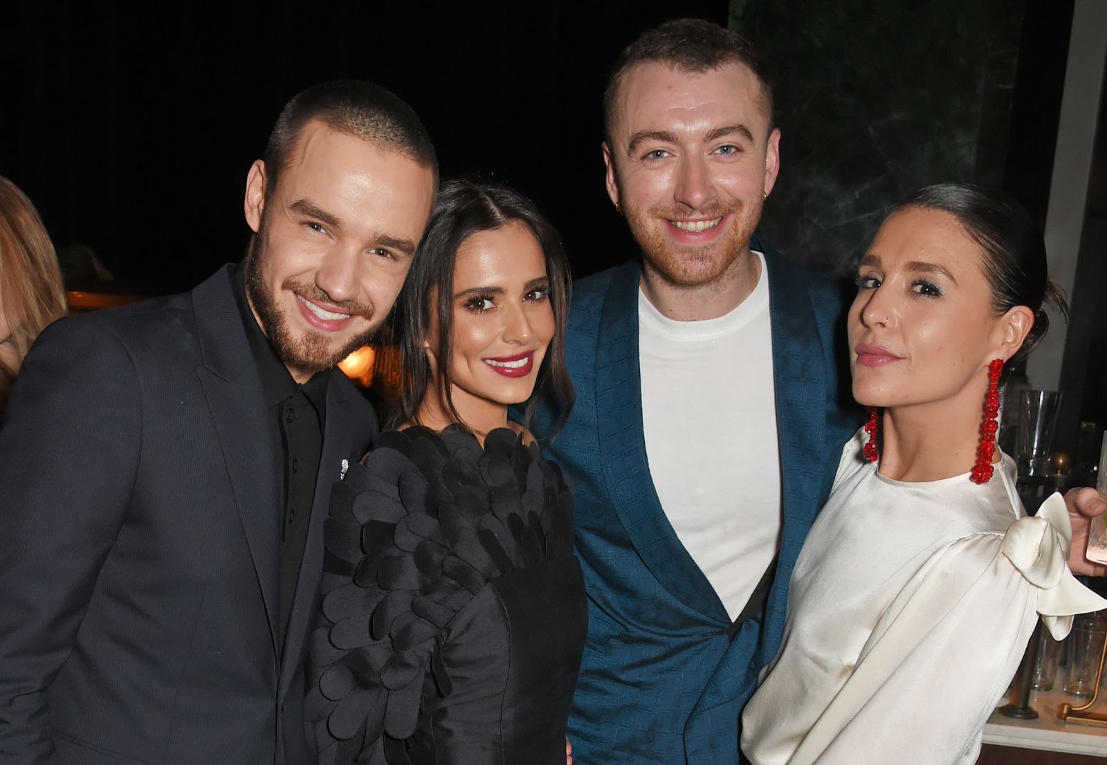 Liam Payne, Cheryl, Sam Smith y Jessie Ware en la afterparty de los Universal Music BRIT Awards el 21 de febrero de 2018, en Londres, Inglaterra | Fuente: Getty Images