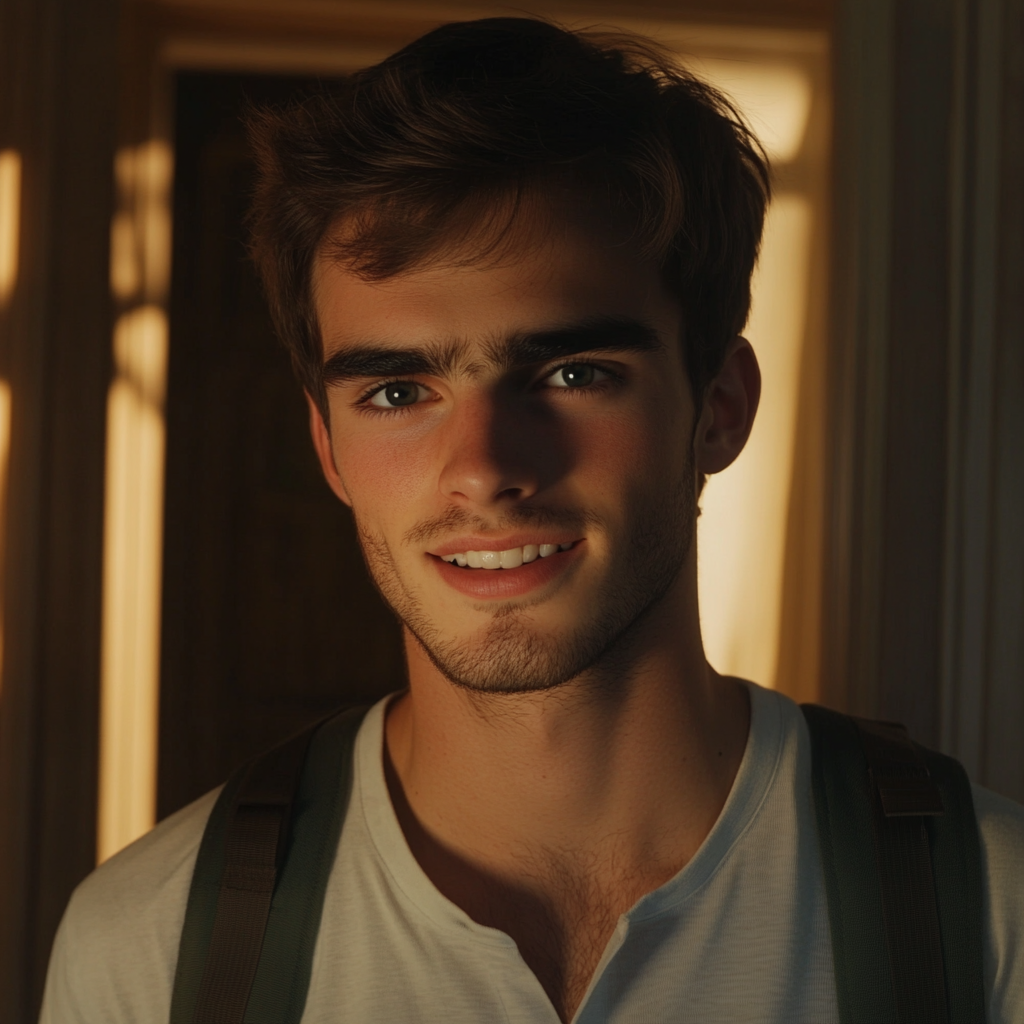 Un joven sonriendo cálidamente | Fuente: Midjourney