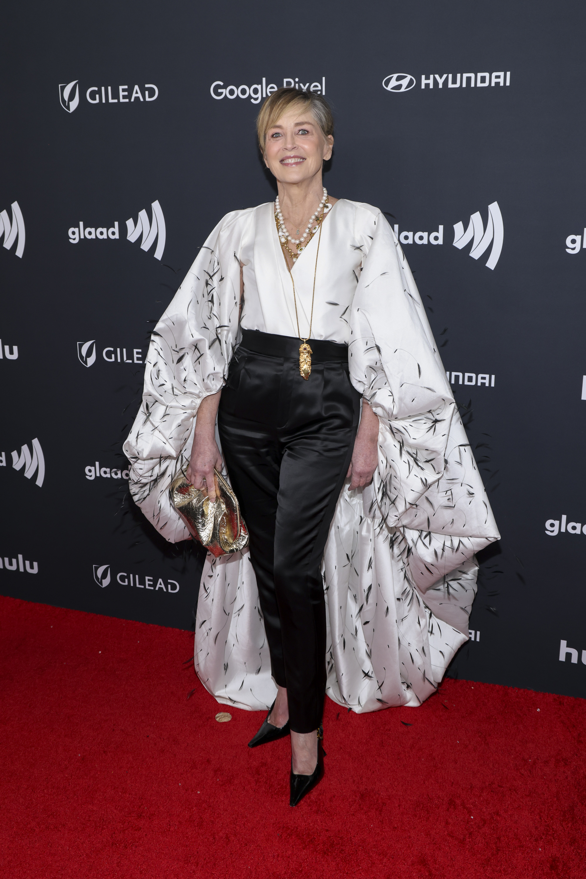 Sharon Stone en la 35ª edición de los Premios Anuales GLAAD Media celebrados en Beverly Hills, California, el 14 de marzo de 2024. | Foto: Getty Images