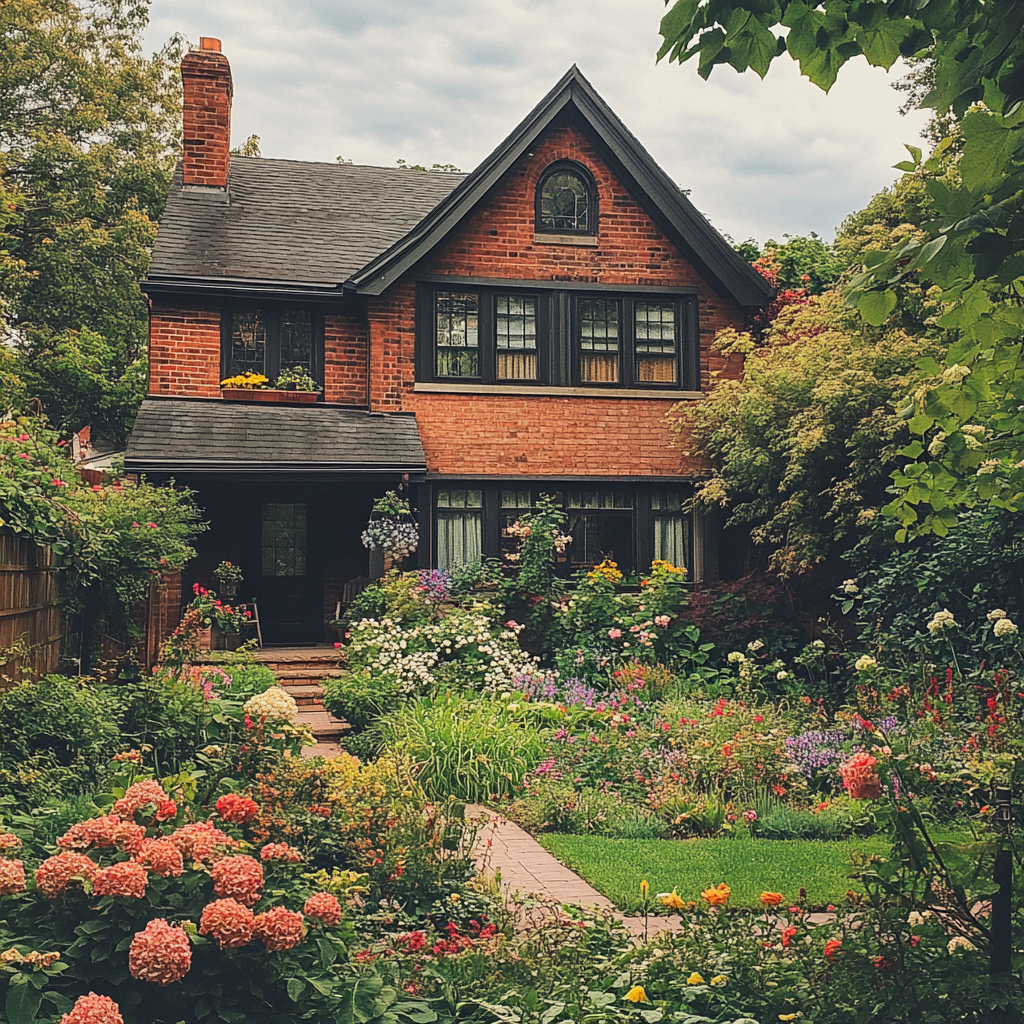 El exterior de una casa | Fuente: Midjourney