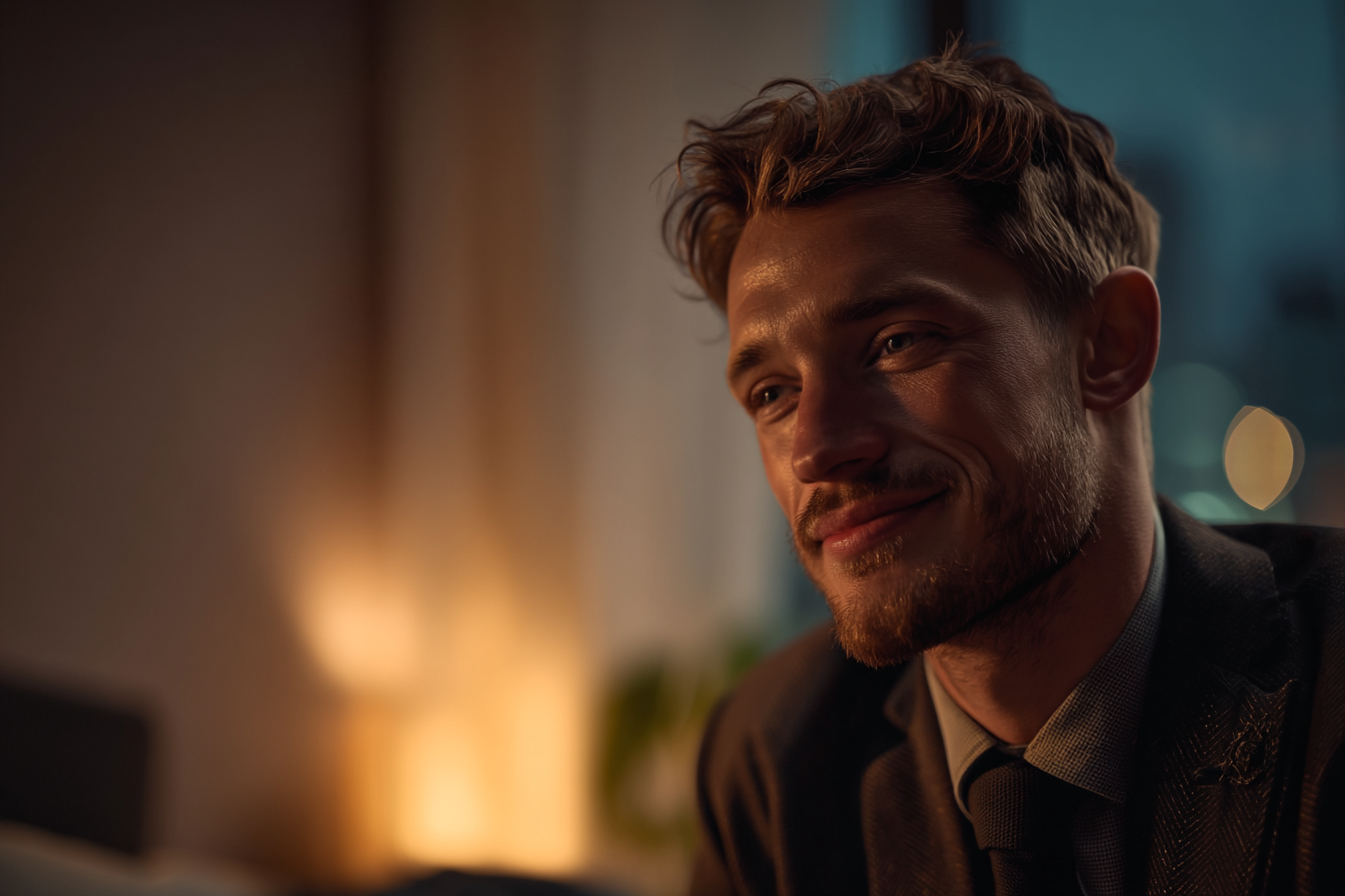Un hombre sonriendo | Fuente: Midjourney