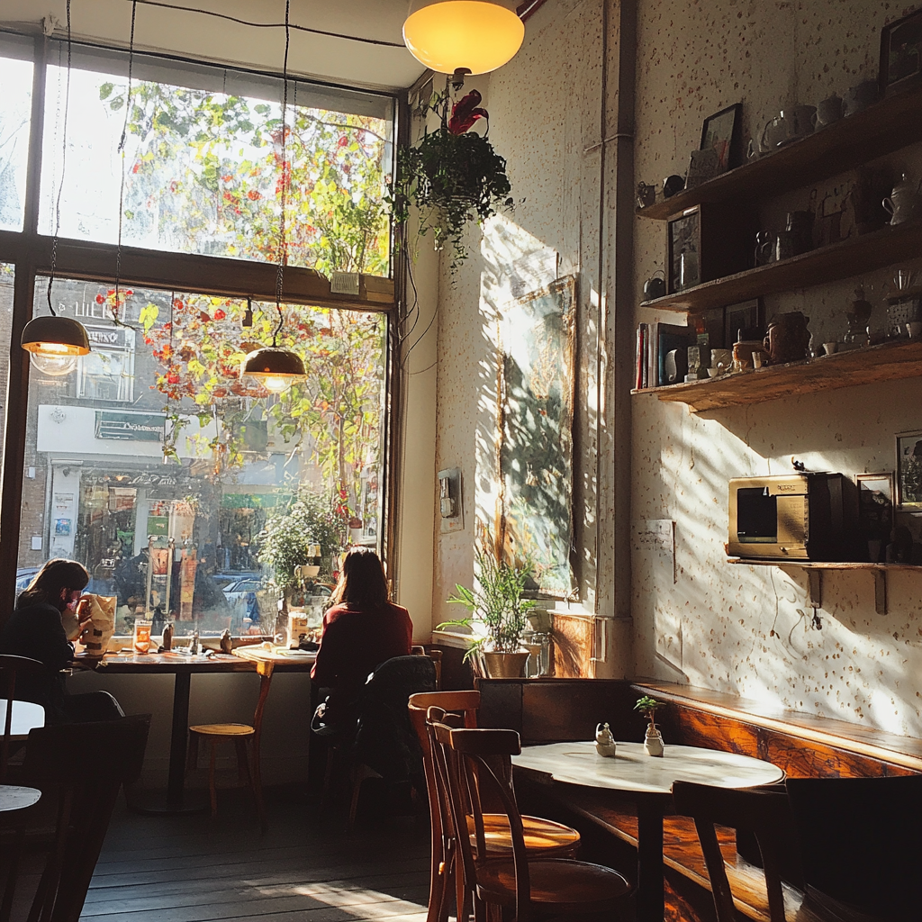El interior de una cafetería | Fuente: Midjourney