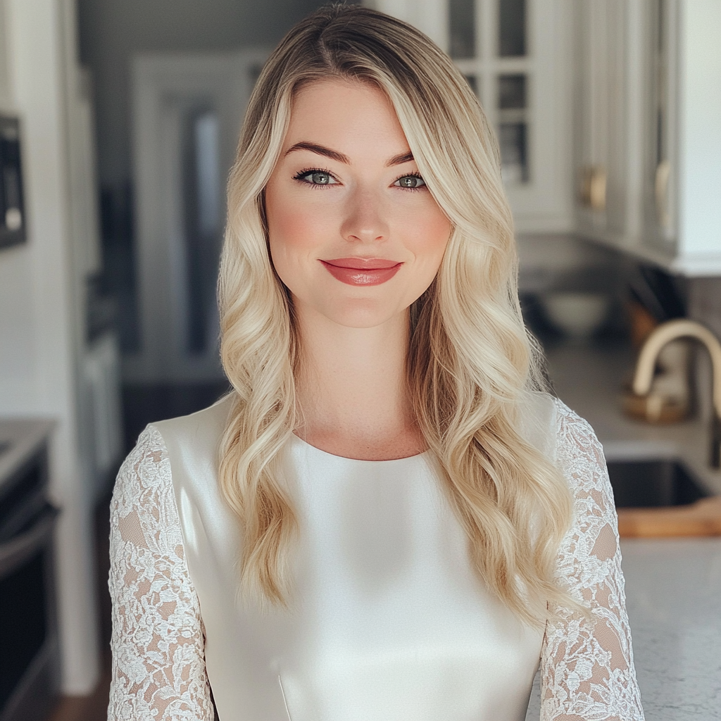 Una mujer con un vestido blanco | Fuente: Midjourney
