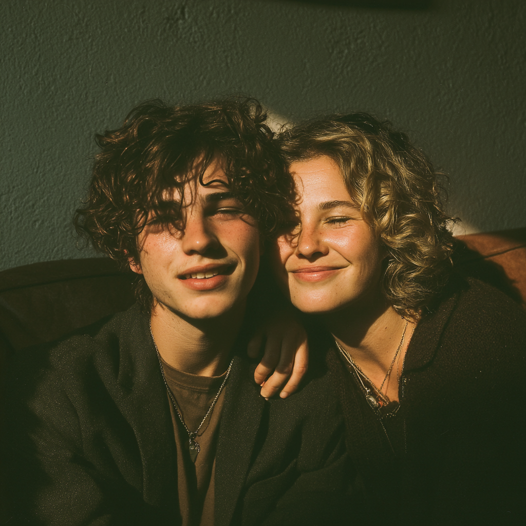 Una madre y un hijo felices | Fuente: Midjourney