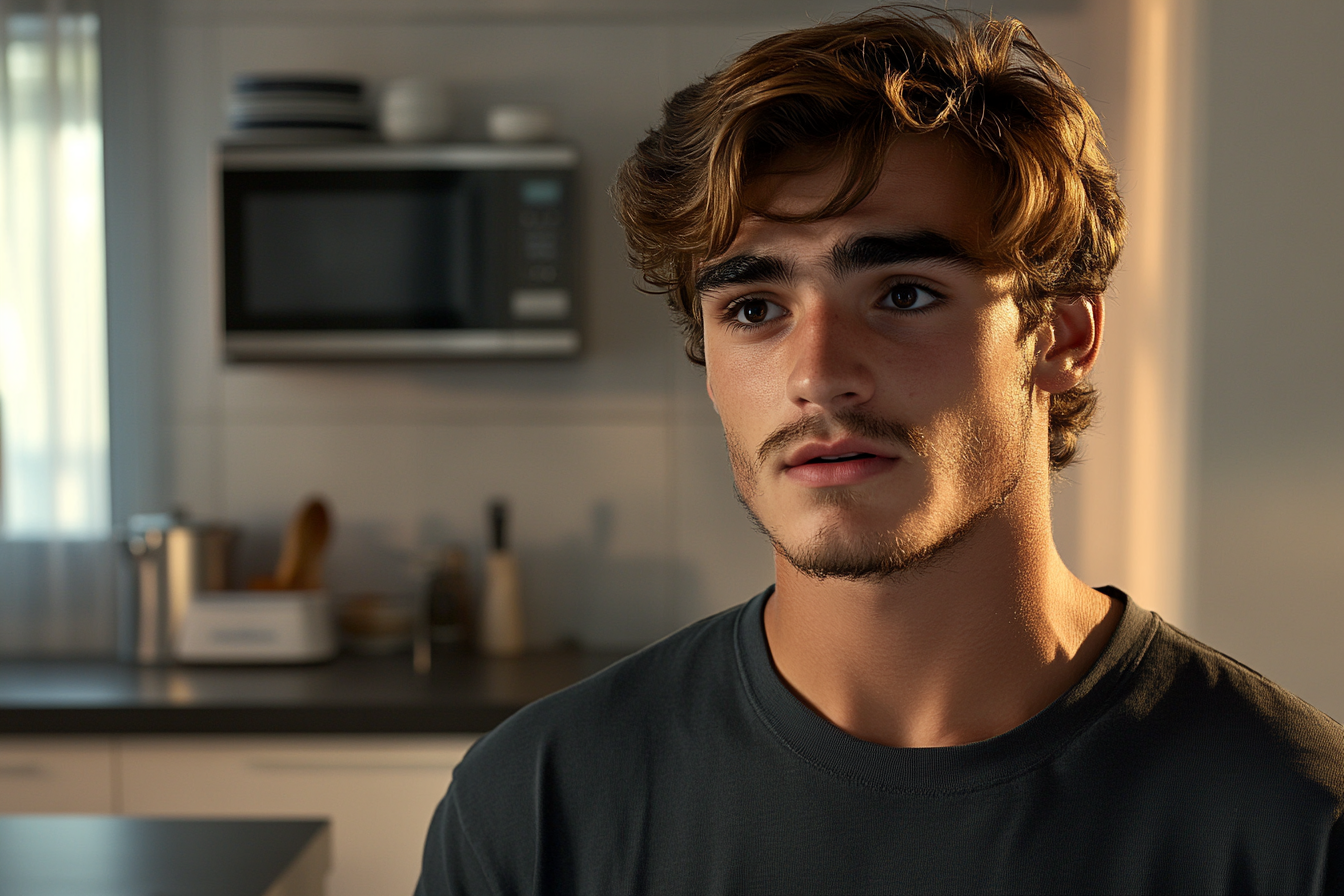 Un joven de pie en una cocina | Fuente: Midjourney