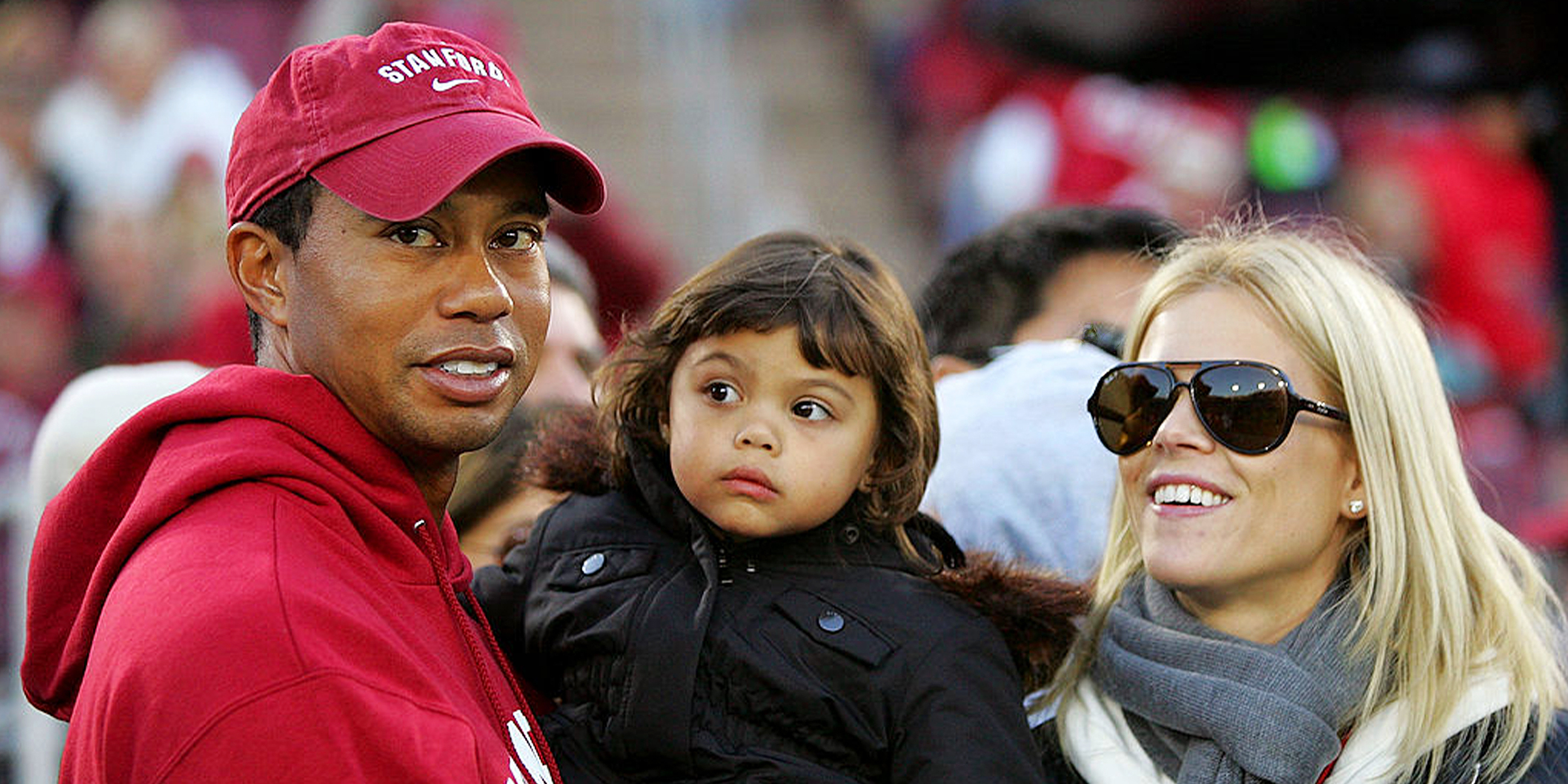 Tiger Woods con su ex mujer y su hijo | Fuente: Getty Images