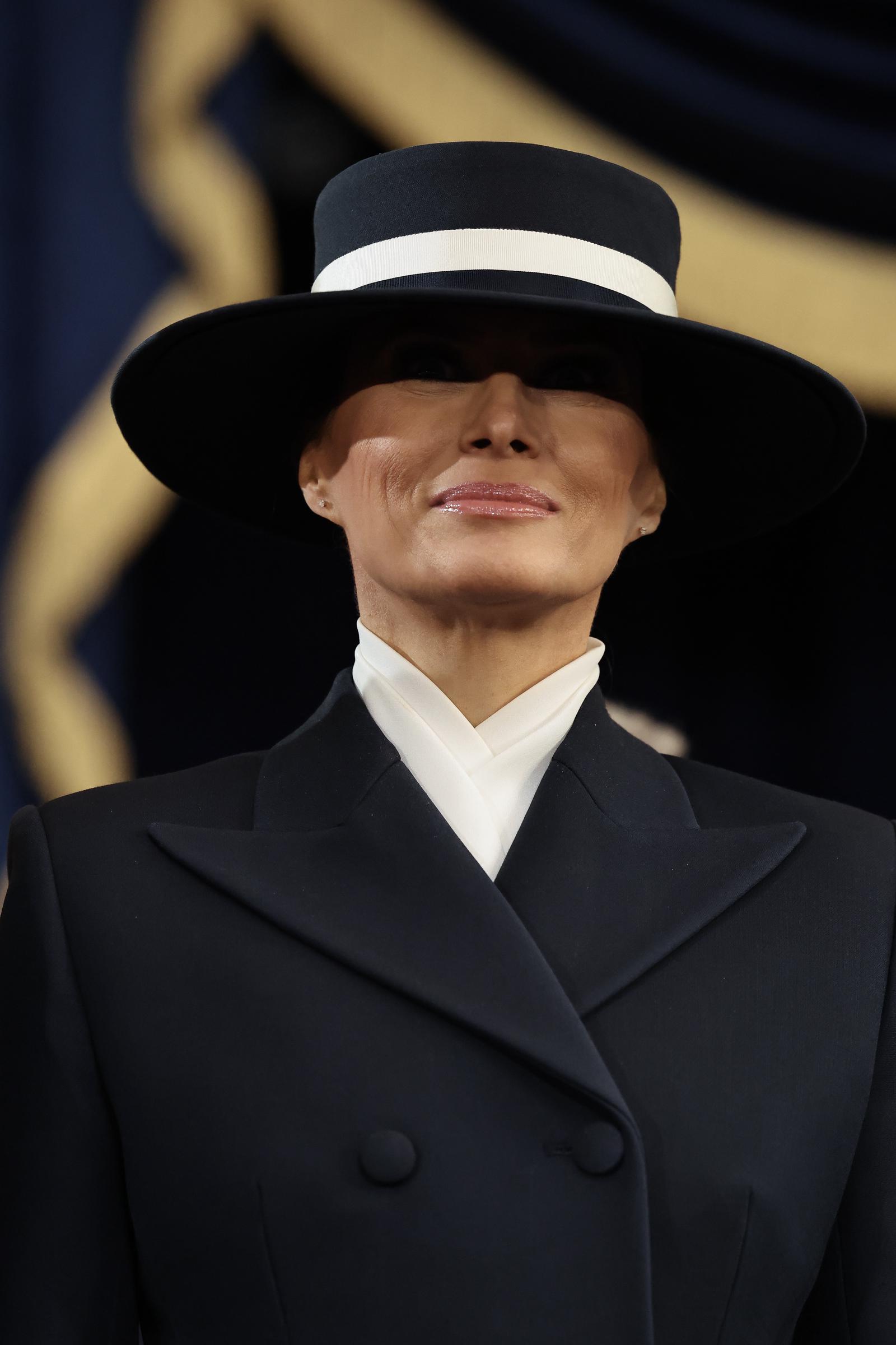 Melania Trump durante la segunda toma de posesión de su marido. | Fuente: Getty Images