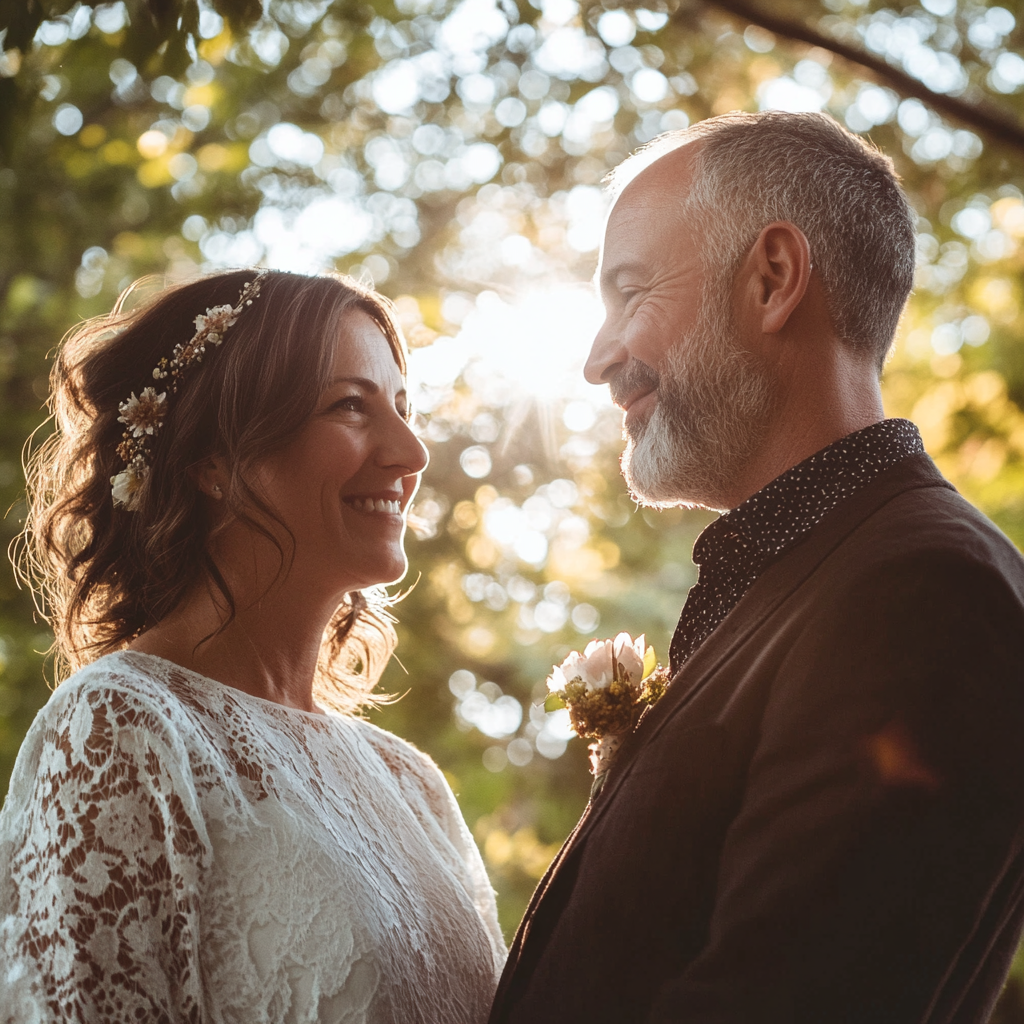 Una pareja en su boda | Fuente: Midjourney