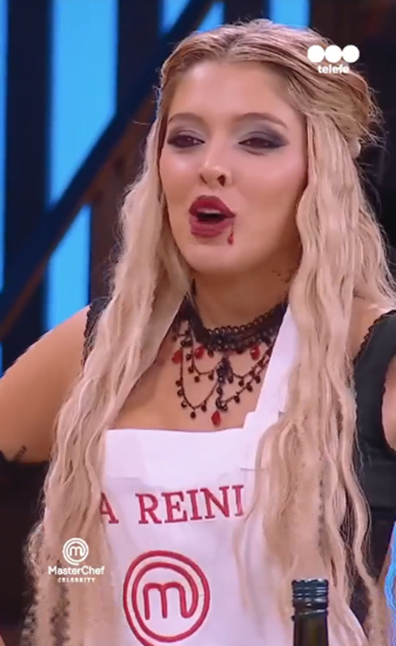 Sofía "La Reini" Gonet con un disfraz de vampira en "MasterChef Celebrity" | Fuente: Instagram/masterchefargentina