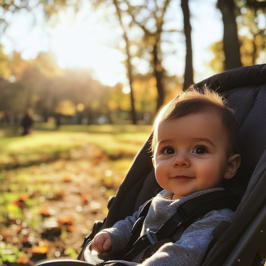 Un bebé sonriente | Fuente: Midjourney