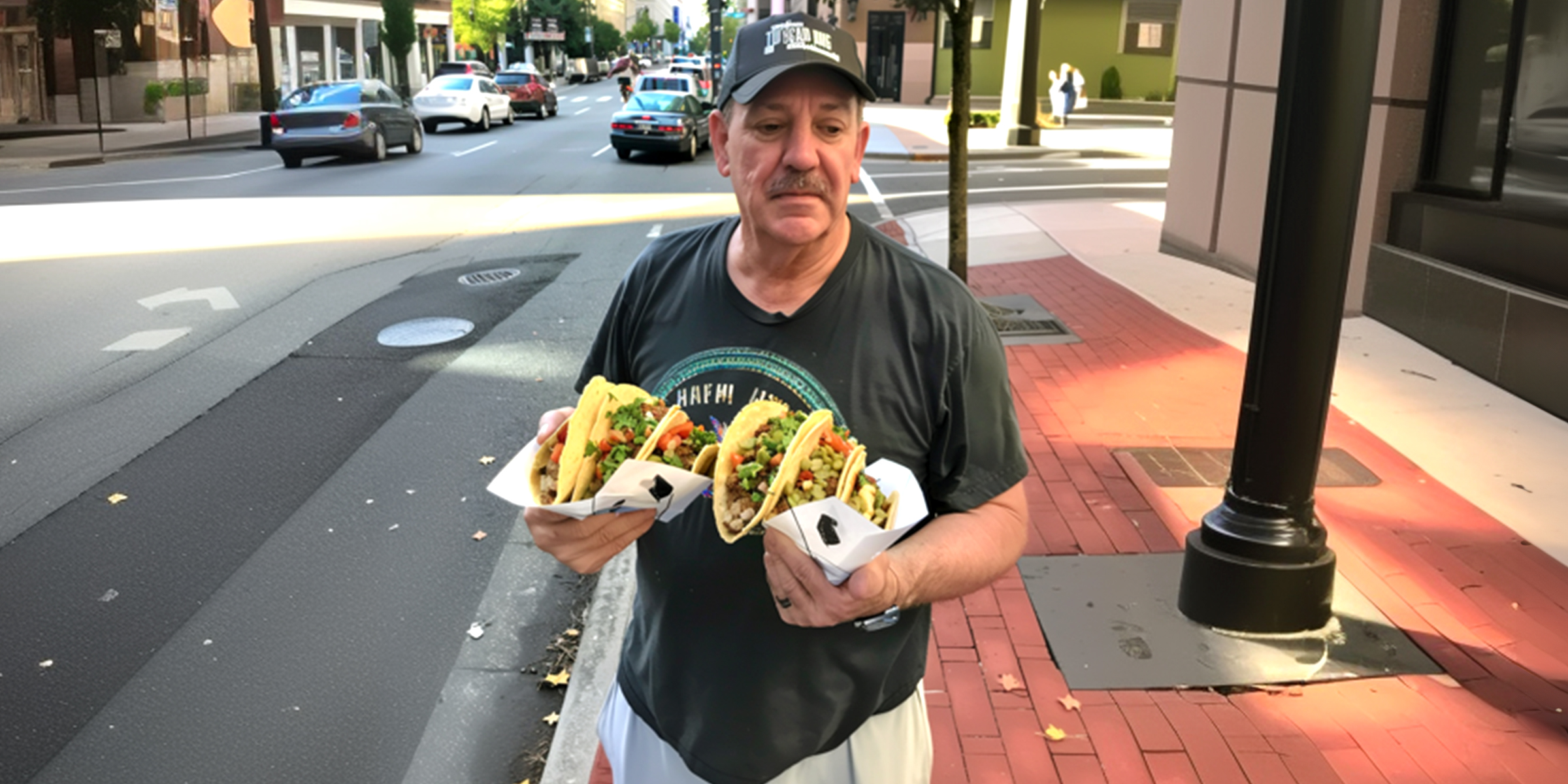 Un hombre sujetando tacos | Fuente: AmoMama