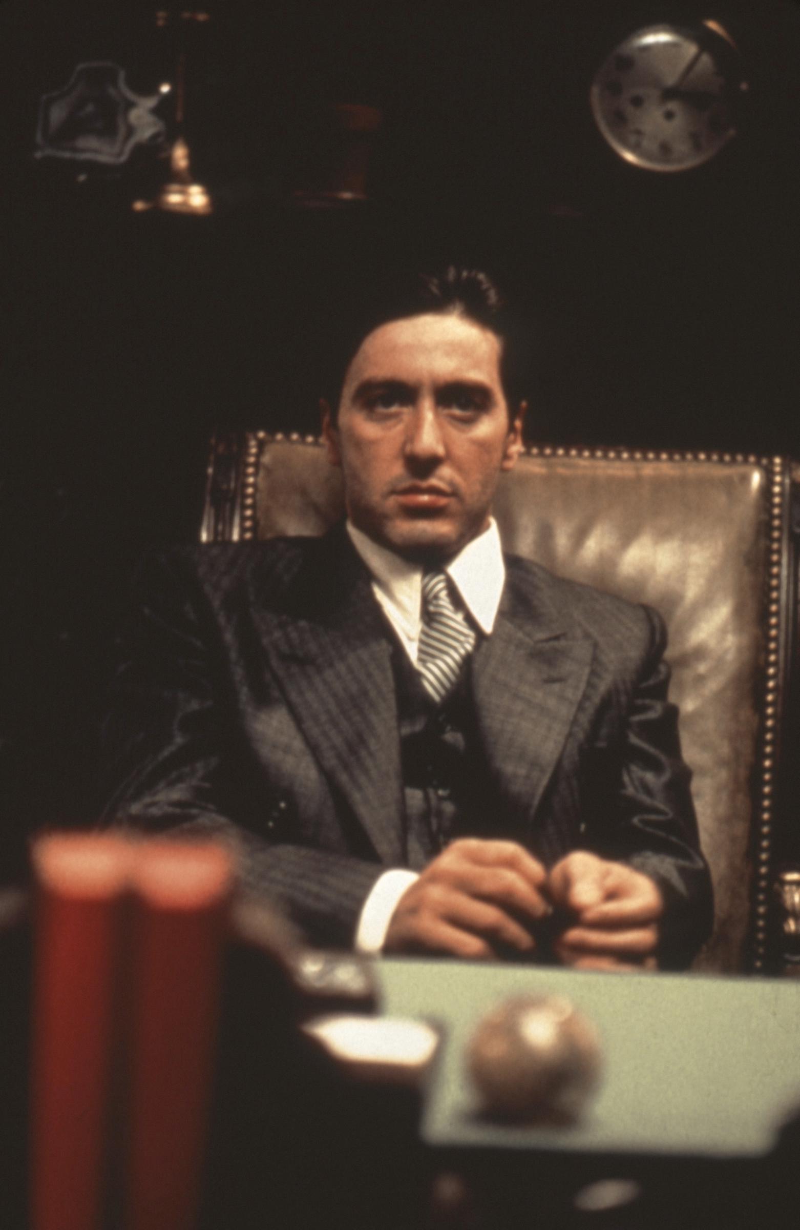 Al Pacino como Michael Corleone en "The Godfather", hacia 1972 | Fuente: Getty Images