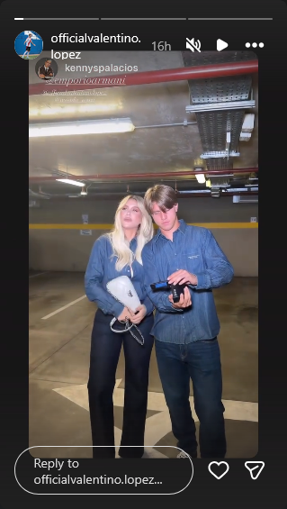 Wanda Nara y su hijo mayor Valentino López en un evento exclusivo de una reconocida firma italiana | Fuente: Instagram Stories/officialvalentino.lopez