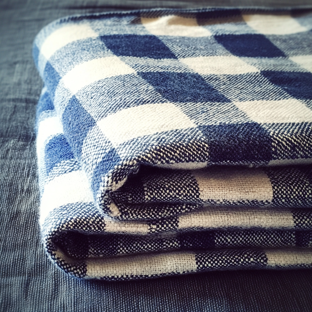 Una manta de picnic doblada | Fuente: Midjourney