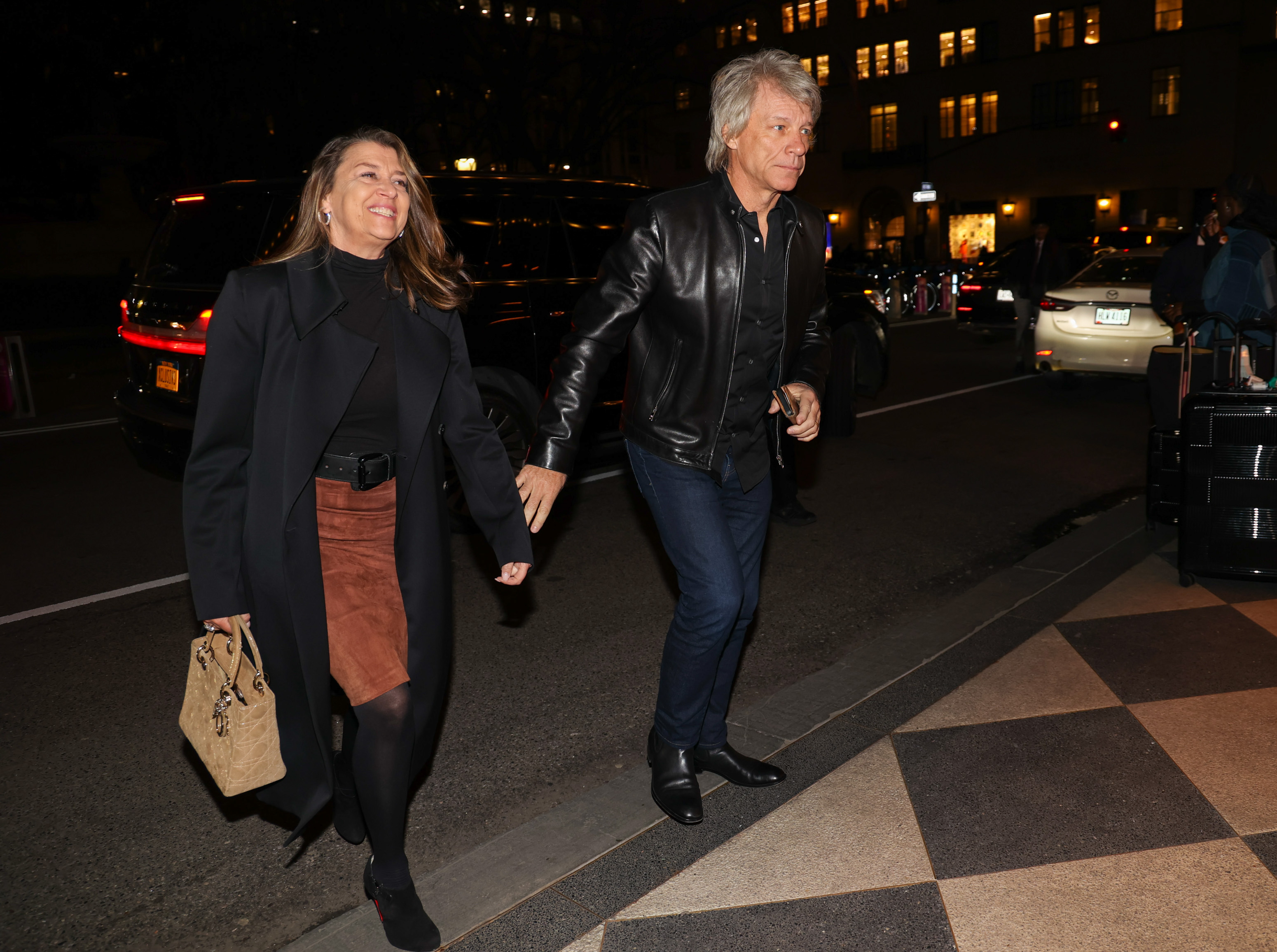 Dorothea Hurley y Jon Bon Jovi vistos en Nueva York el 1 de marzo de 2024 | Fuente: Getty Images