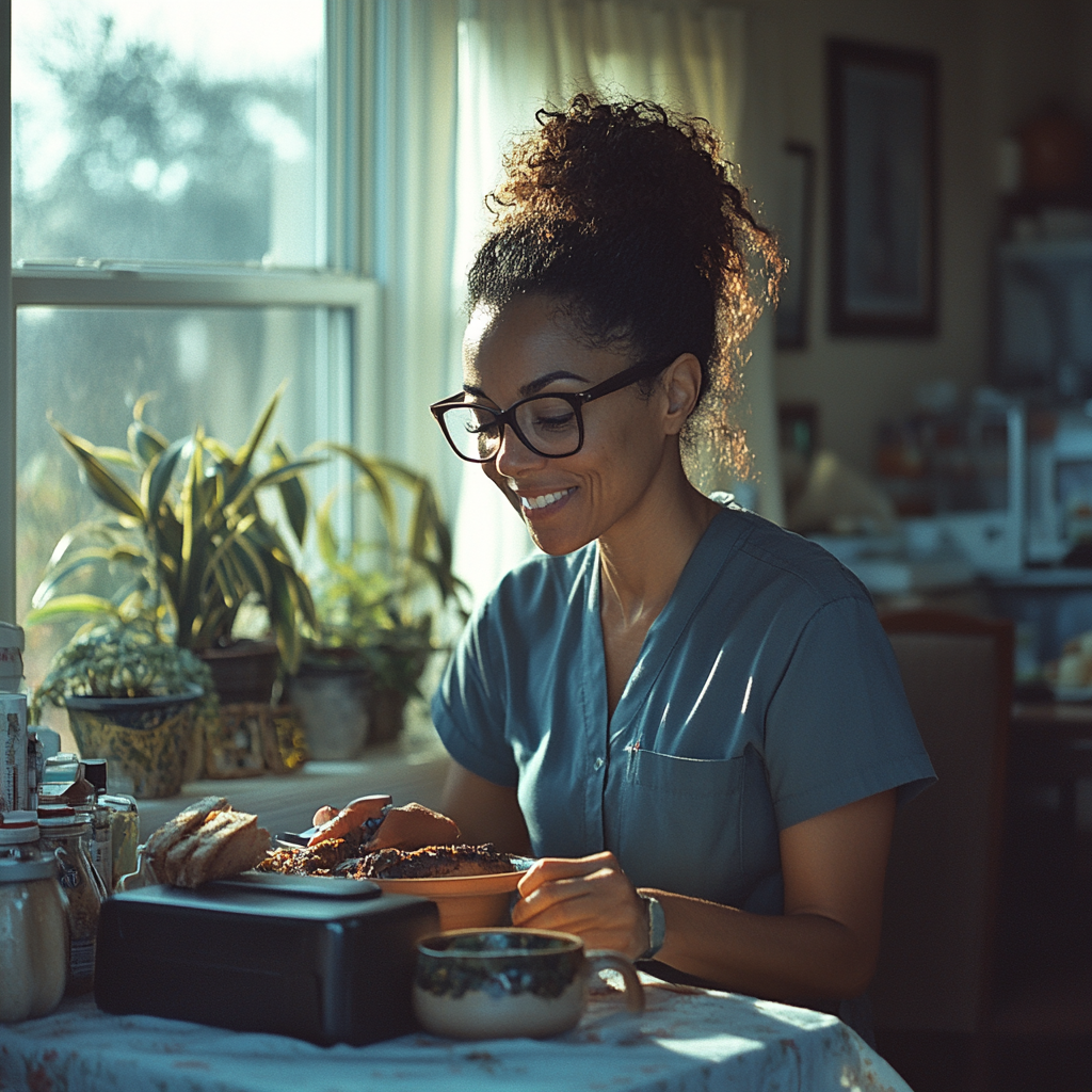 Una cuidadora haciendo su trabajo | Fuente: Midjourney