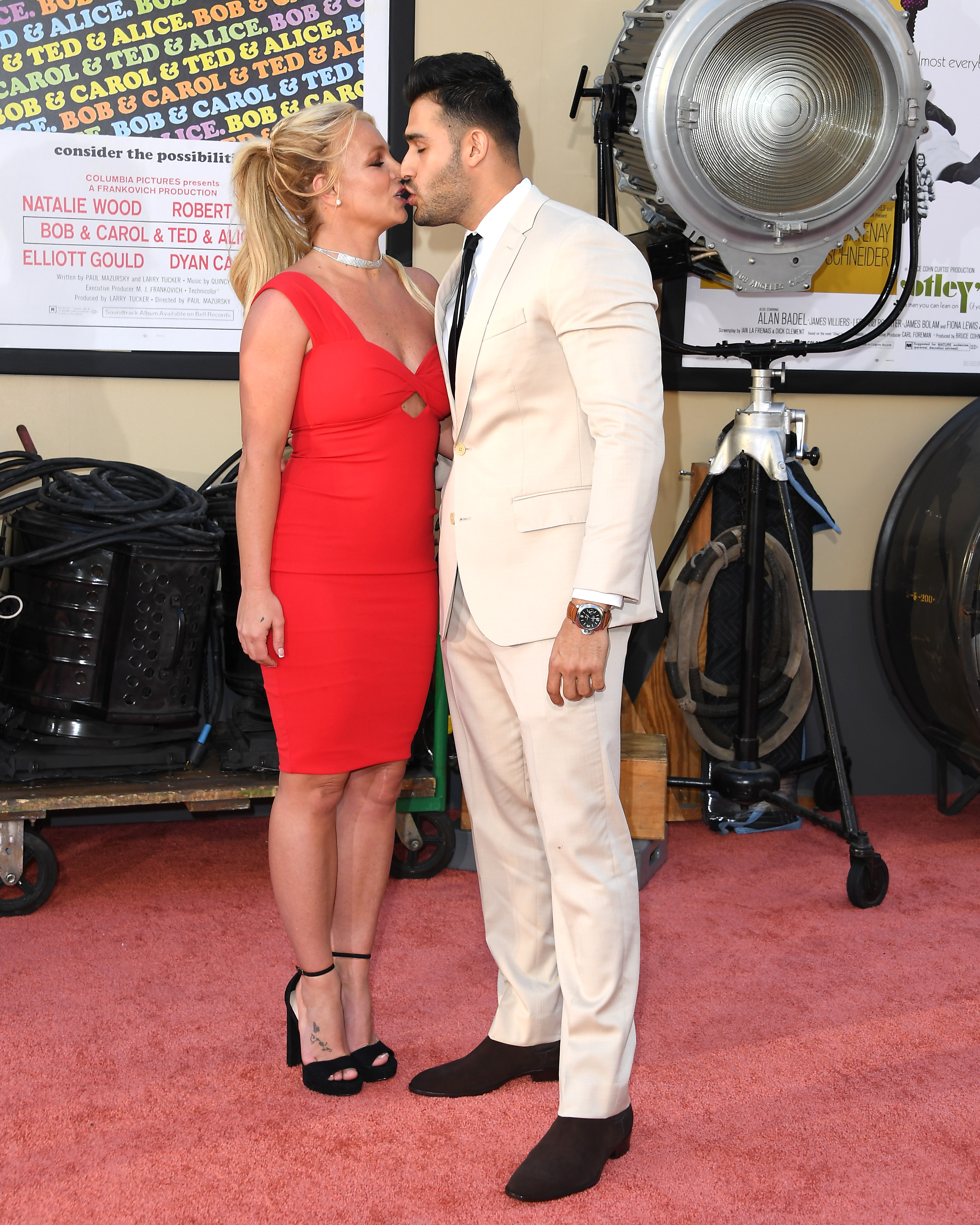 Britney Spears y Sam Asghari en Hollywood, California, el 22 de julio de 2019. | Foto: Getty Images