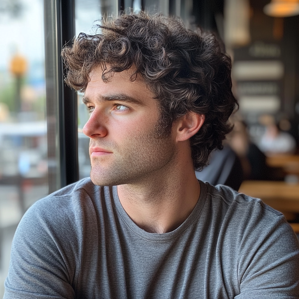 Un uomo seduto in un bar | Fonte: Midjourney