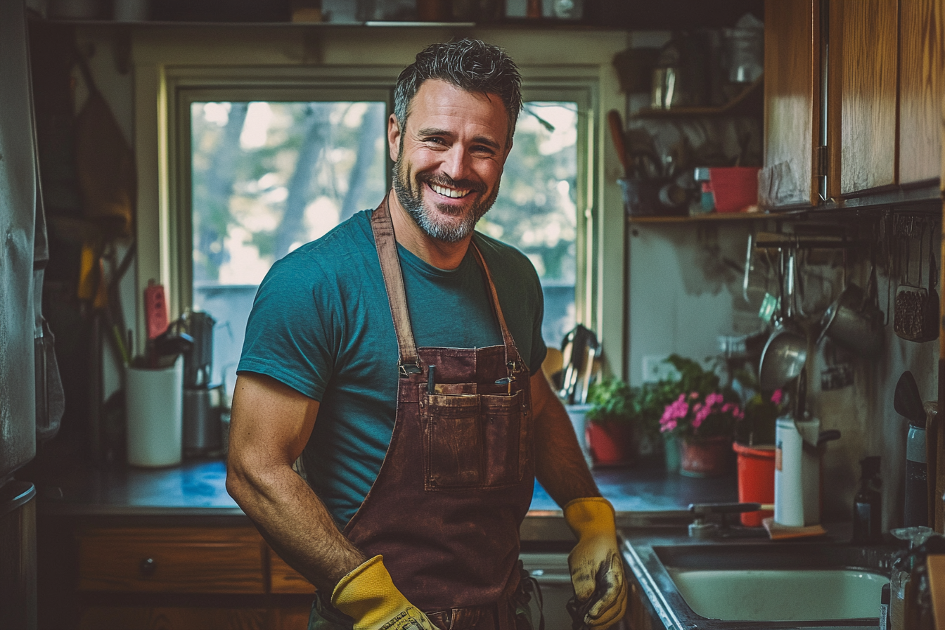 Un hombre vestido de jardinero | Fuente: Midjourney