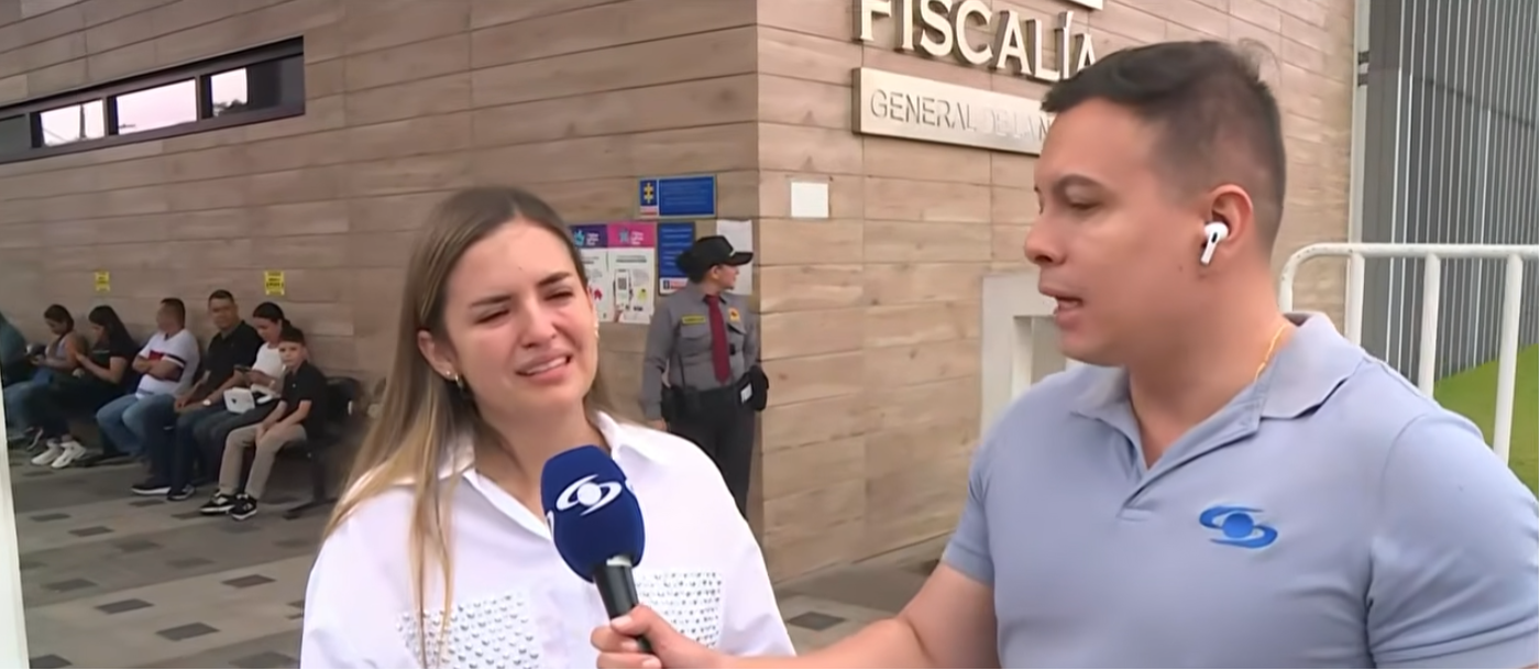 Diana Riveros, esposa de Diógenes Quintero, durante una entrevista televisiva | Fuente: YouTube/Noticias Caracol