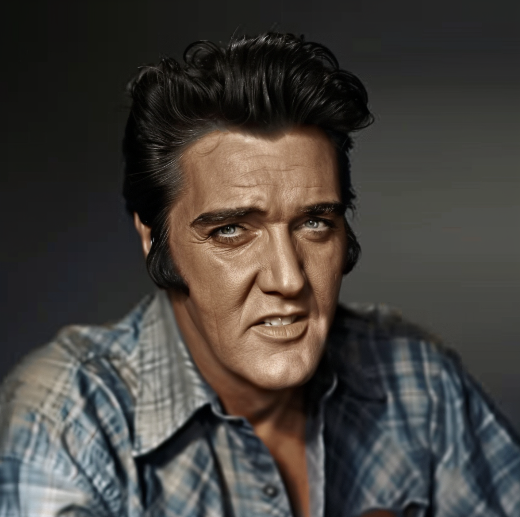 Imagen IA de Elvis Presley en la vejez | Foto: Midjourney
