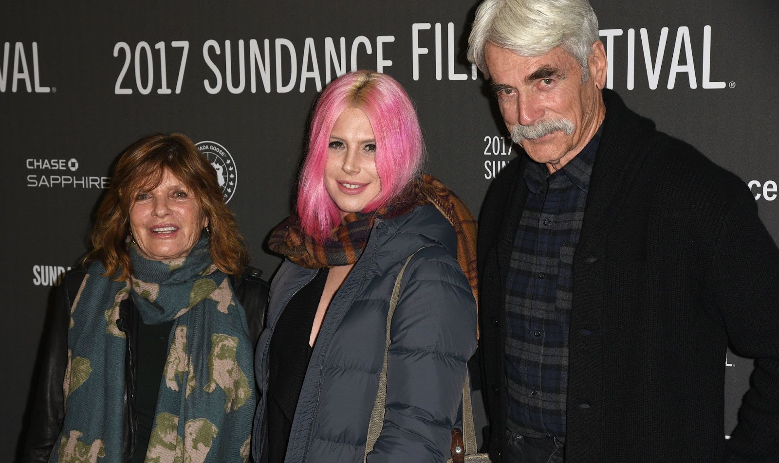 Katharine Ross con Cleo y Sam Elliott en el estreno de "Hero" el día 3 del Festival de Cine de Sundance 2017. | Fuente: Getty Images