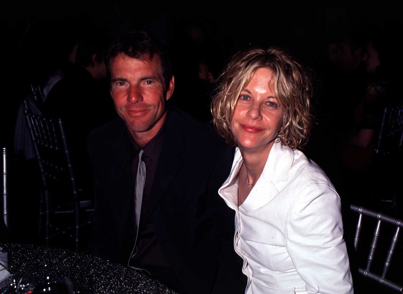 Dennis Quaid y Meg Ryan en los Estudios Fox en Century City, California, Estados Unidos | Fuente: Getty Images