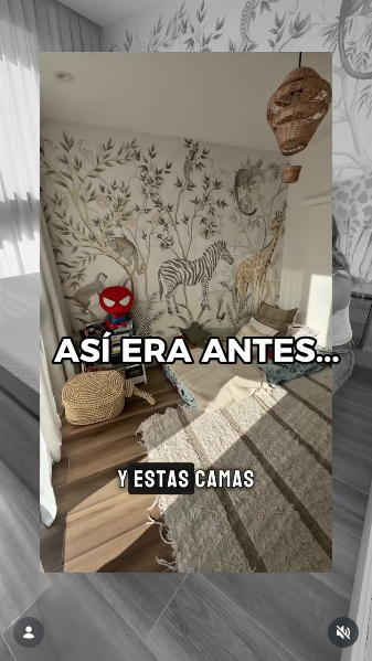 Mica Viciconte mostrando cómo amoblaba y decoraba el nuevo dormitorio para su hijo Luca Cubero | Fuente: Instagram/micaviciconte