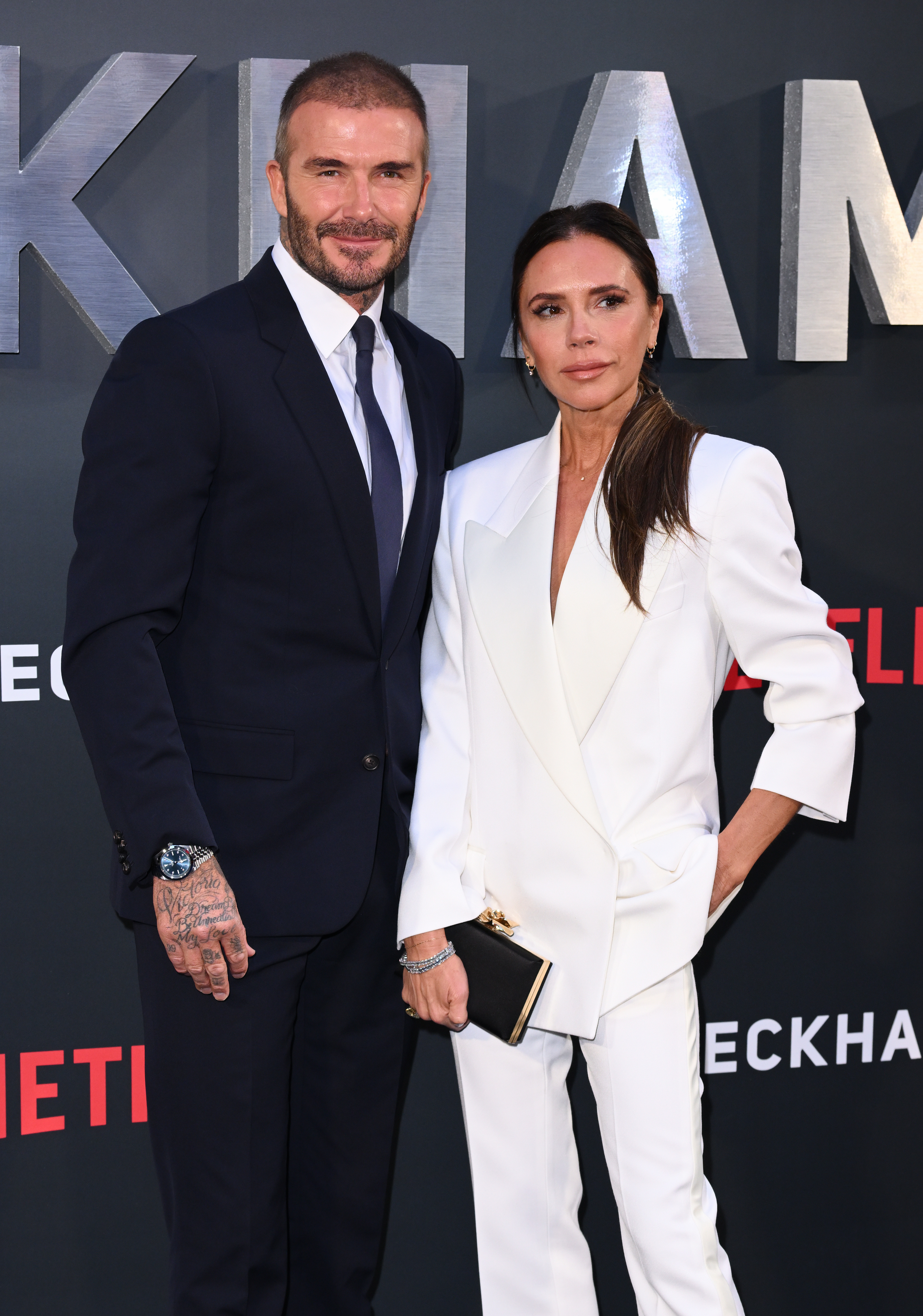 David y Victoria Beckham en el estreno británico de "Beckham" en Londres, Inglaterra, el 3 de octubre de 2023 | Fuente: Getty Images