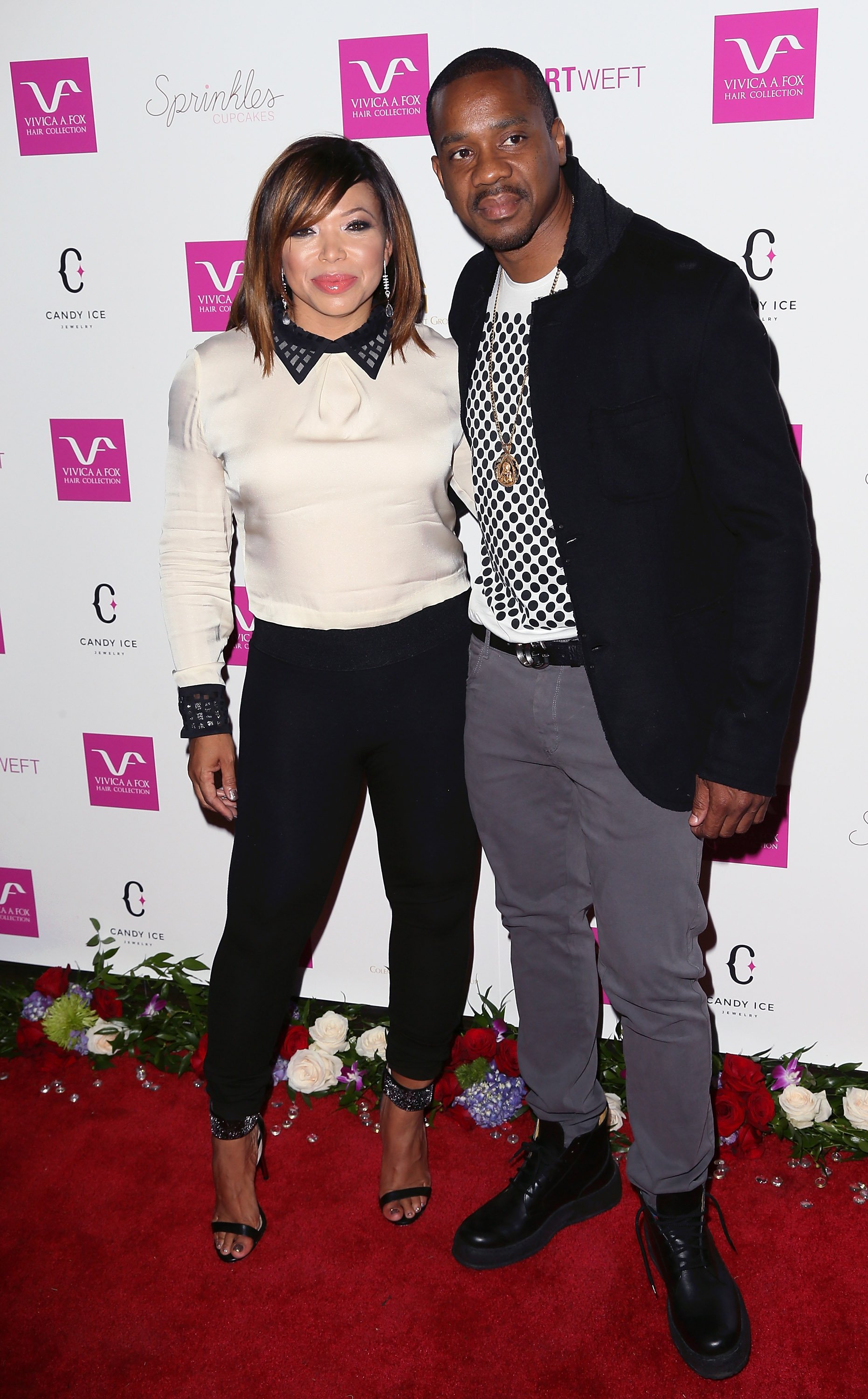 Tisha Campbell y Duane Martin en la celebración del 50 aniversario de Vivica A. Fox el 2 de agosto de 2014 en California |  Foto: Getty Images