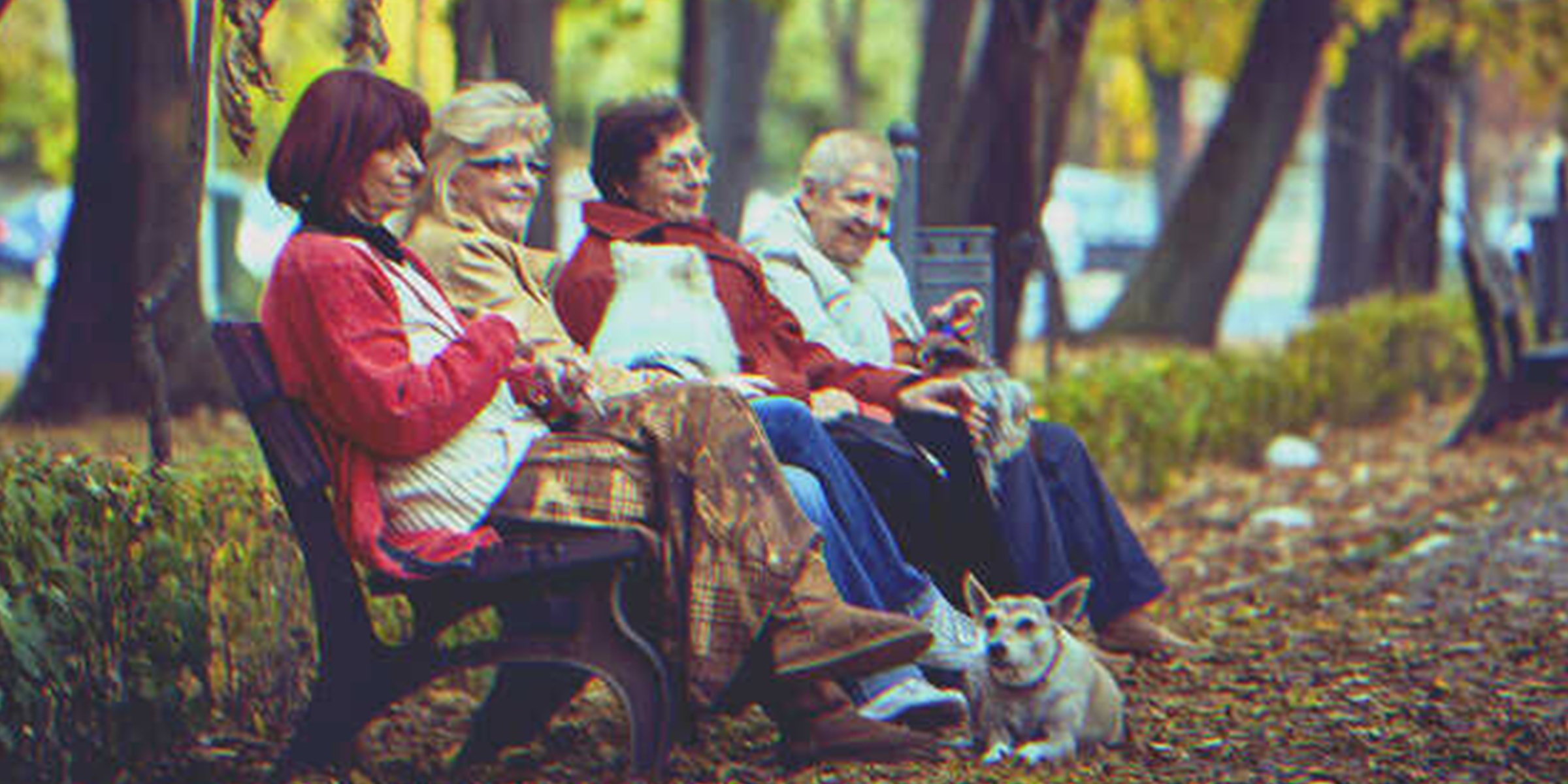 4 mujeres sentadas en un banco de plaza | Foto: Shutterstock
