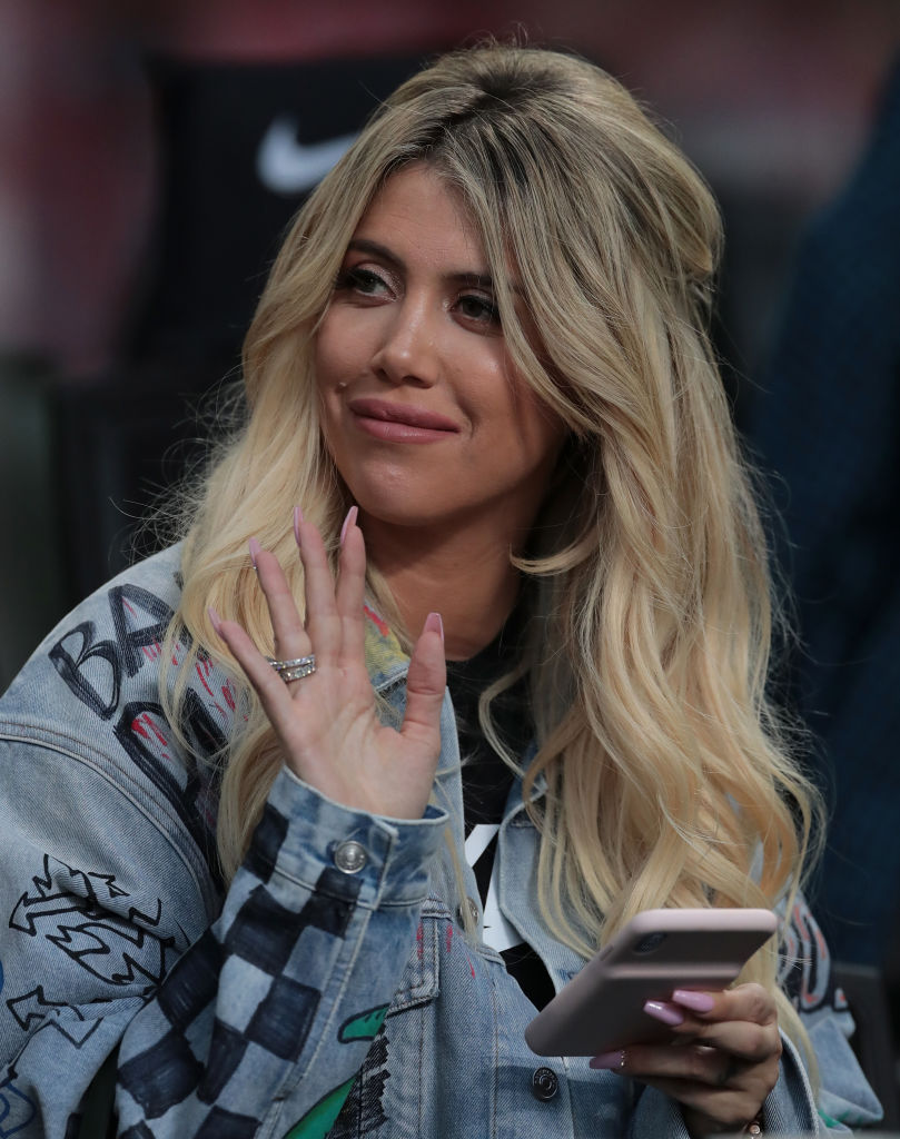 Wanda Nara asiste al partido de Serie A entre el FC Internazionale y Chievo en el Stadio Giuseppe Meazza el 13 de mayo de 2019 en Milán, Italia. | Fuente: Getty Images