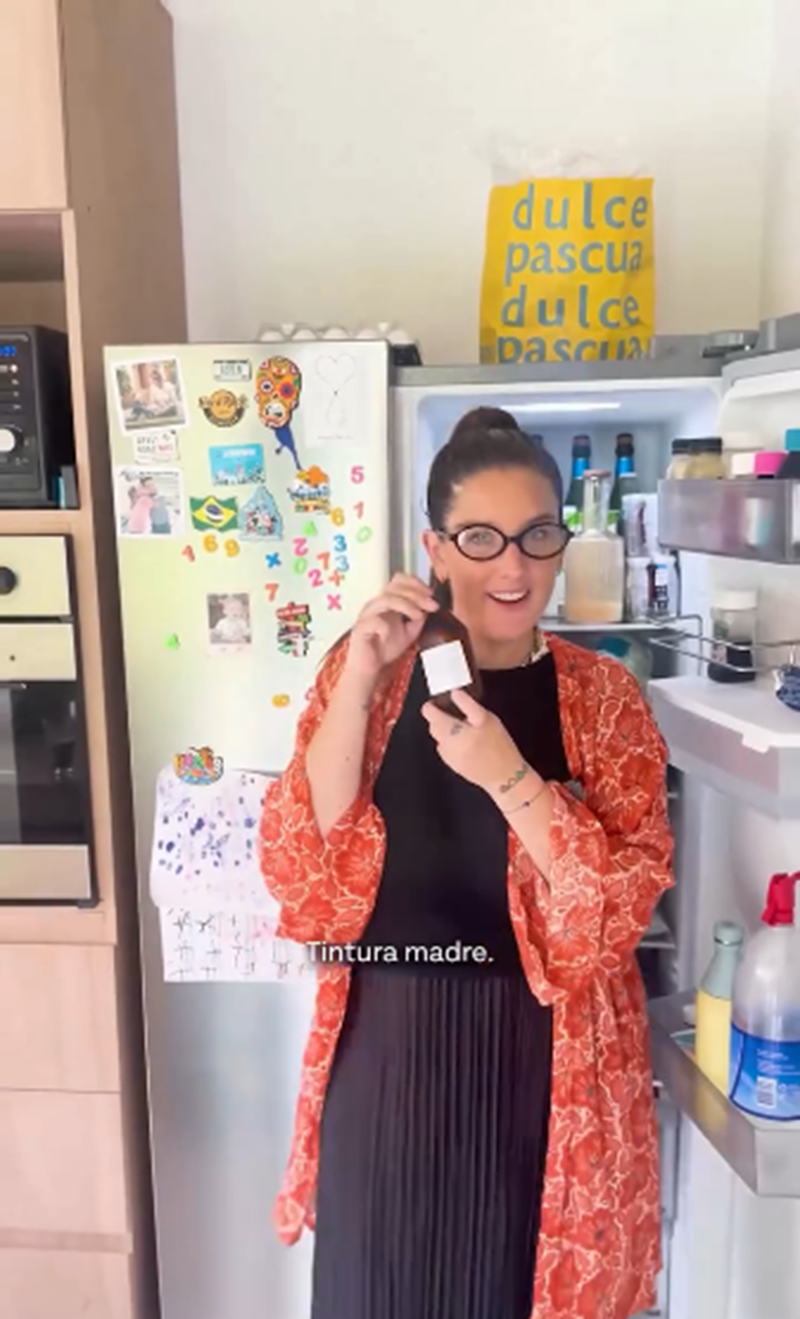 Juana Repetto mostrando el contenido de su heladera | Fuente: Instagram/juanarepettook