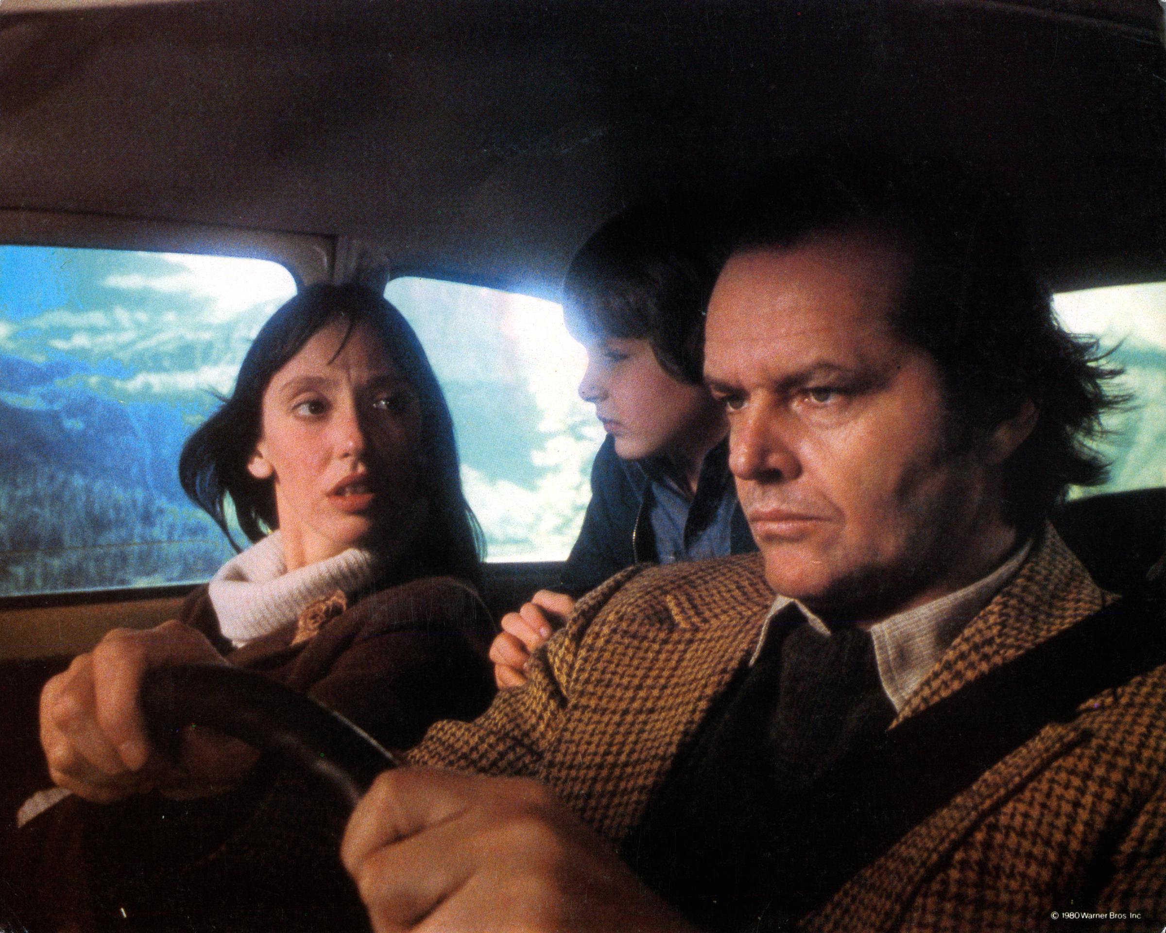 Shelley Duvall, Danny Lloyd y Jack Nicholson en el plató de "The Shining", 1980 | Fuente: Getty Images