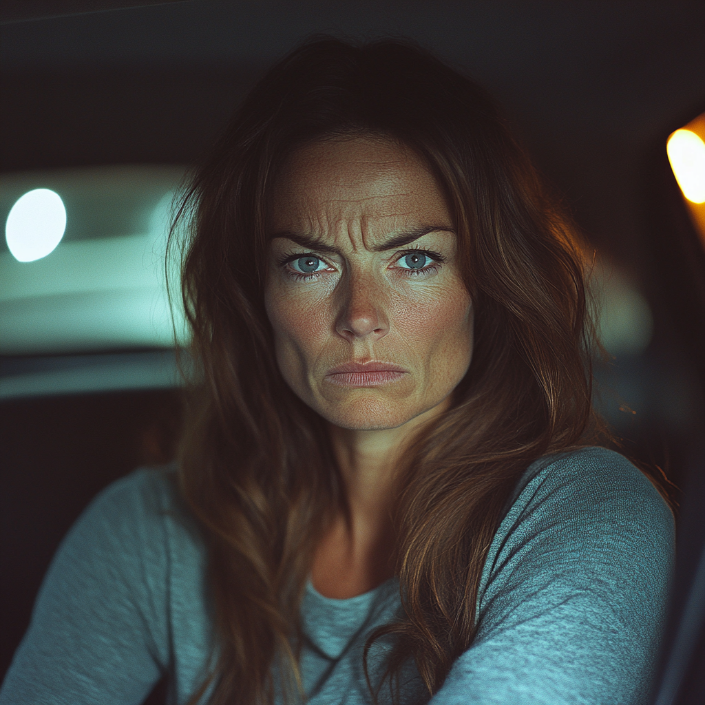 Una mujer enfadada en su Automóvil | Fuente: Midjourney