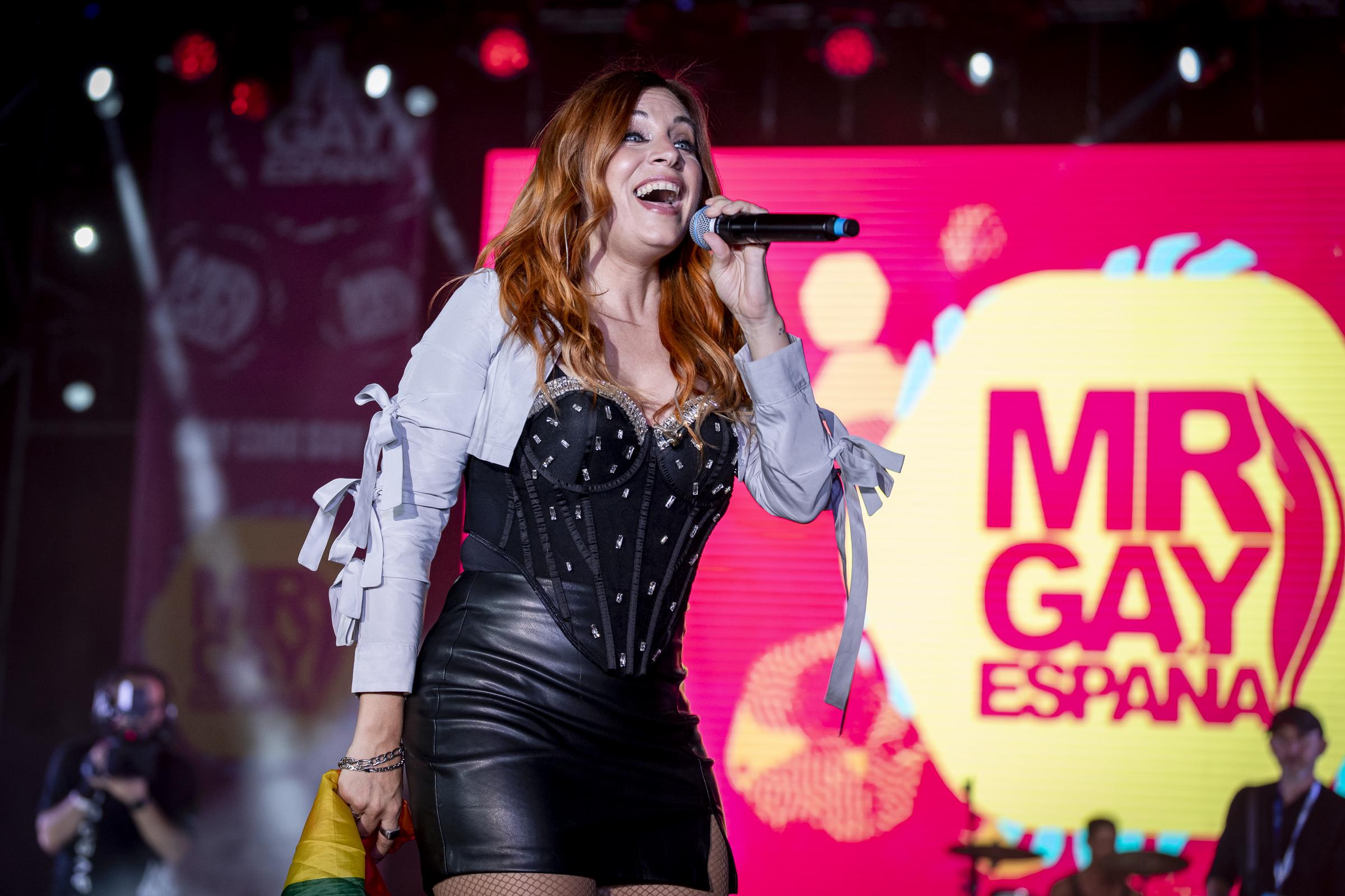 Leire Martinez durante la 18ª Gala Final de Mr Gay Spain, celebrada durante MADO 2025 (Madrid Pride), en la Plaza de España, el 4 de abril de 2025, en Madrid, España. | Fuente: Getty Images