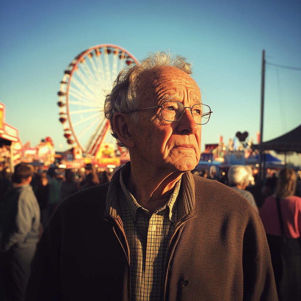 Un anciano en una feria | Fuente: Midjourney