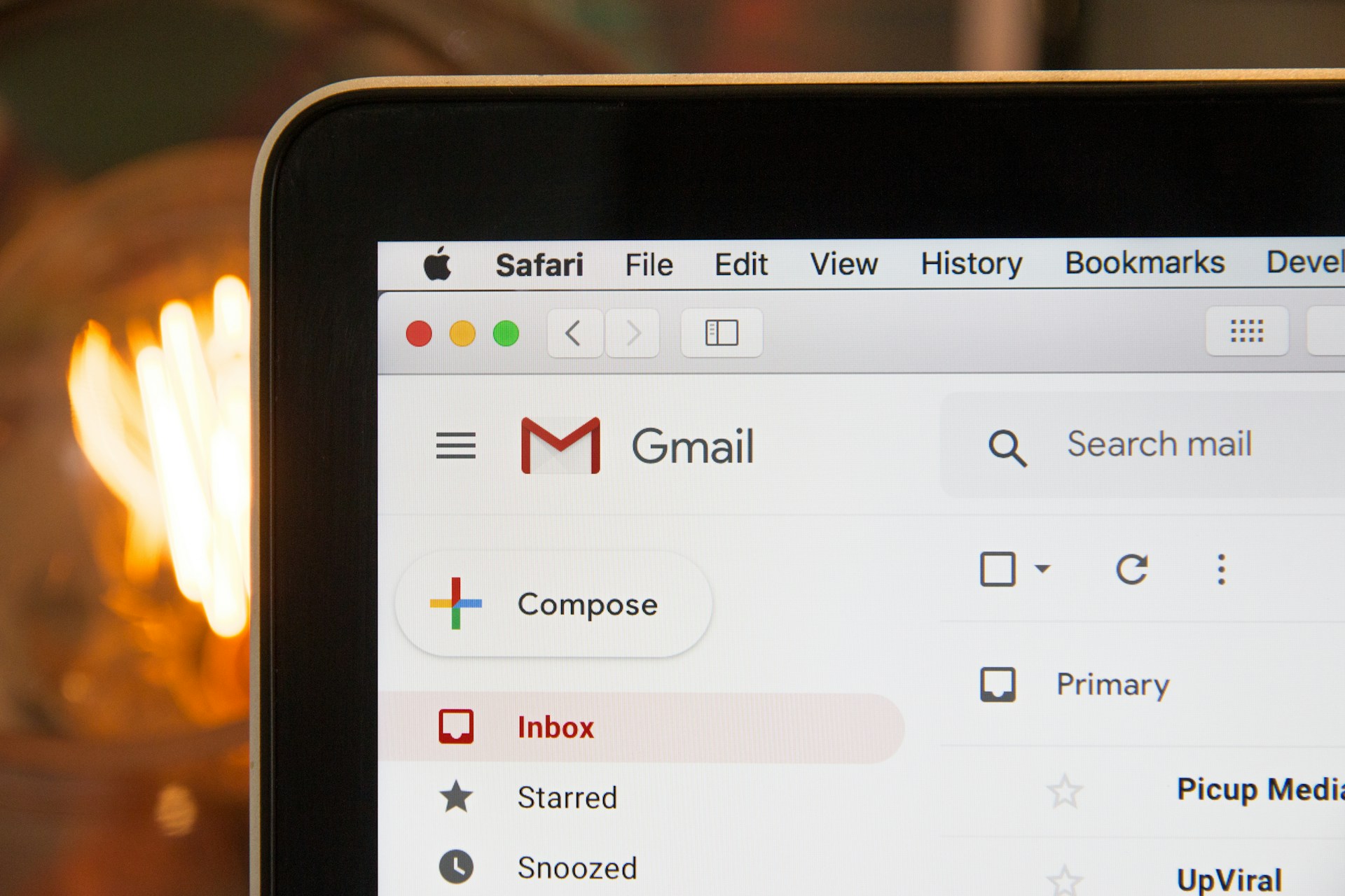 Sitio web de Gmail en un ordenador portátil | Fuente: Pexels