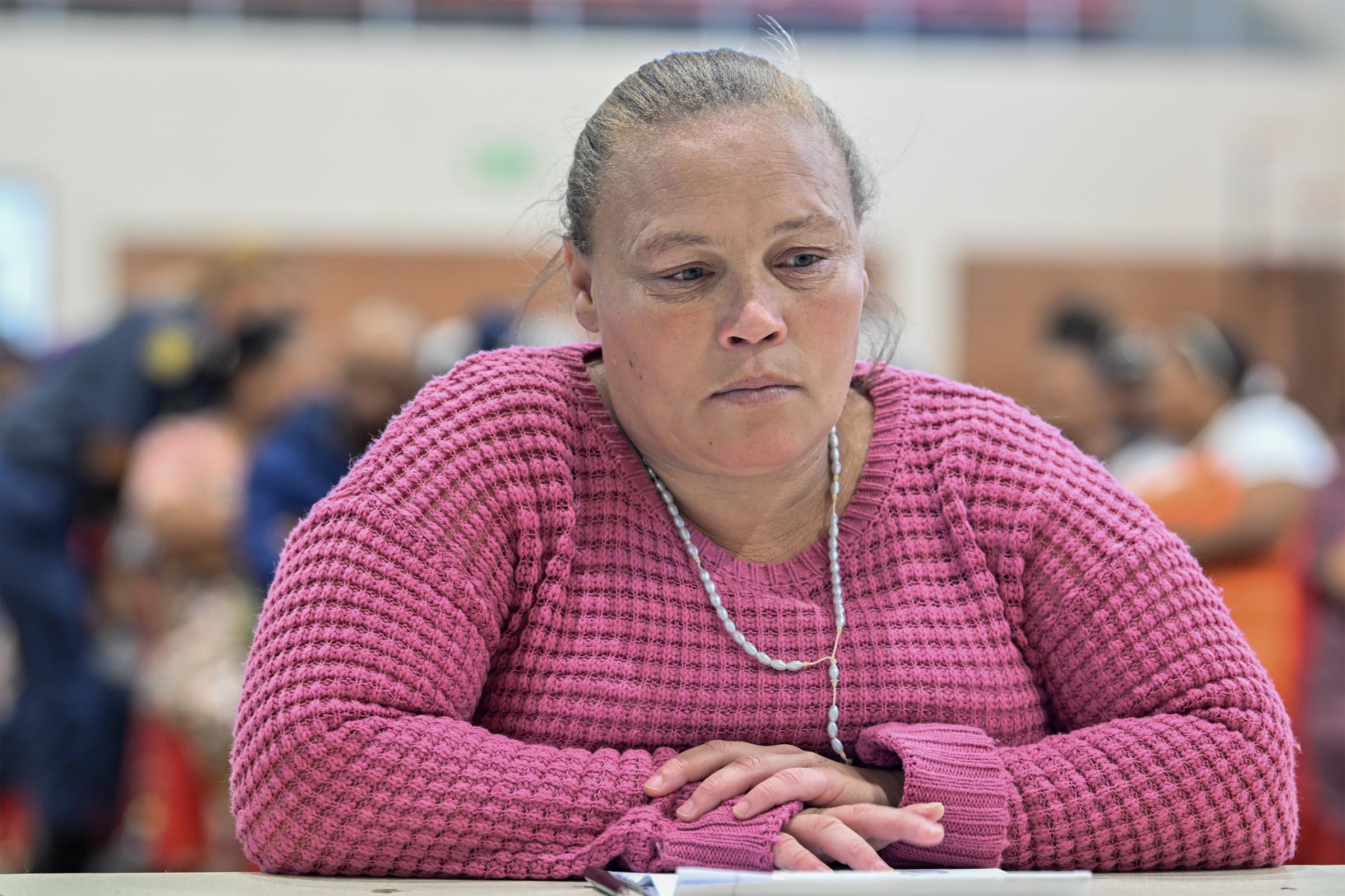 Racquel Smith durante el juicio del caso de la desaparición de Joshlin Smith el día 7 en el White City Multipurpose Centre el 11 de marzo de 2025, en Saldanha Bay, Sudáfrica | Fuente: Getty Images