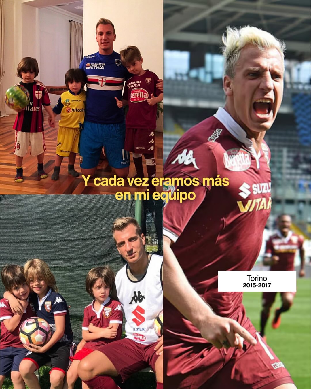 Maxi López mostró fotografías de su juventud junto a sus hijos | Fuente: Instagram/officialmaxilopez
