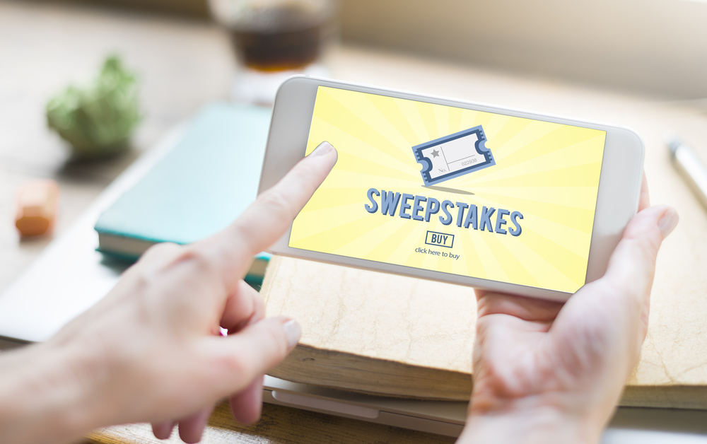 Foto de sorteo en un teléfono | Foto: Shutterstock