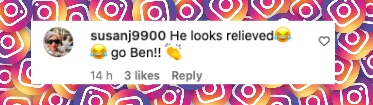 Comentario de un fan sobre Ben Affleck, publicado el 21 de agosto de 2024 | Fuente: Instagram/pagesix