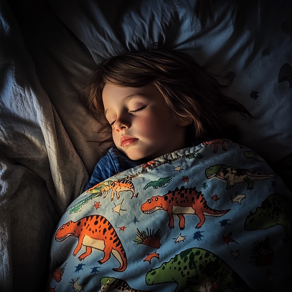 Un niño durmiendo | Fuente: Midjourney