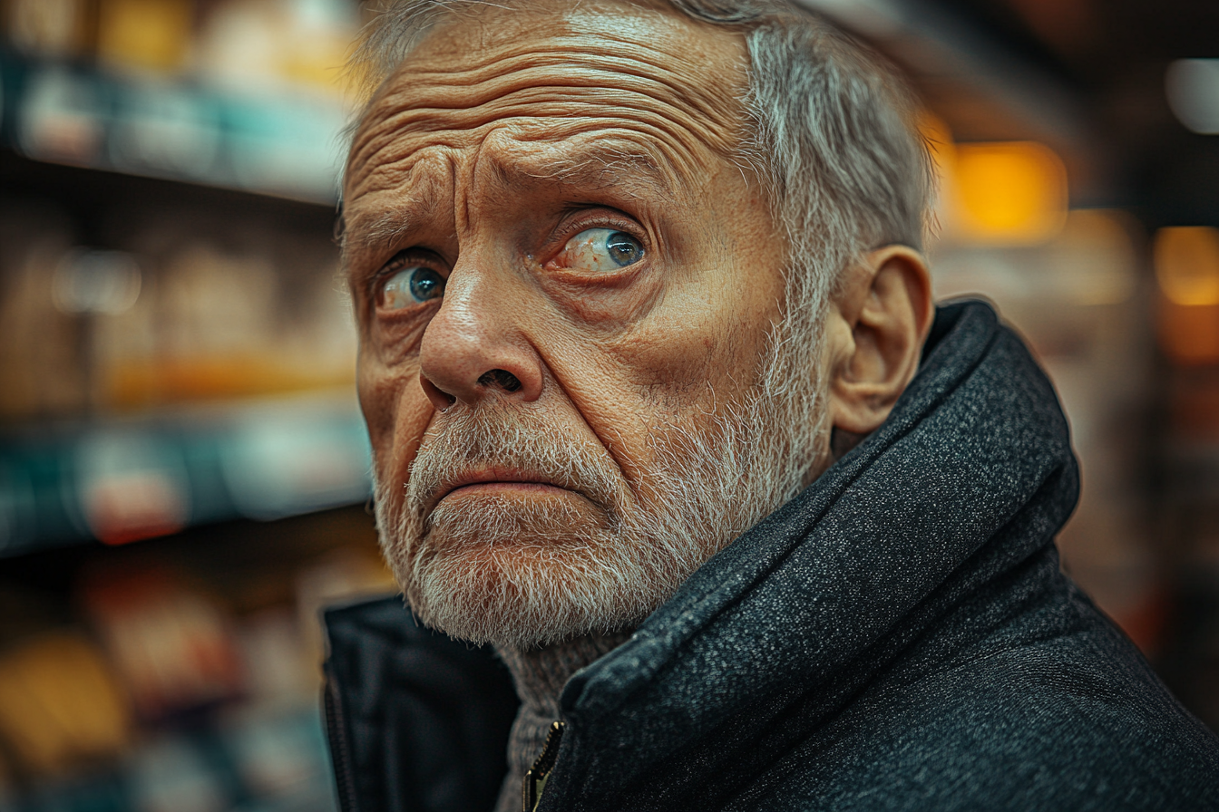 Un hombre con cara de vergüenza | Fuente: Midjourney