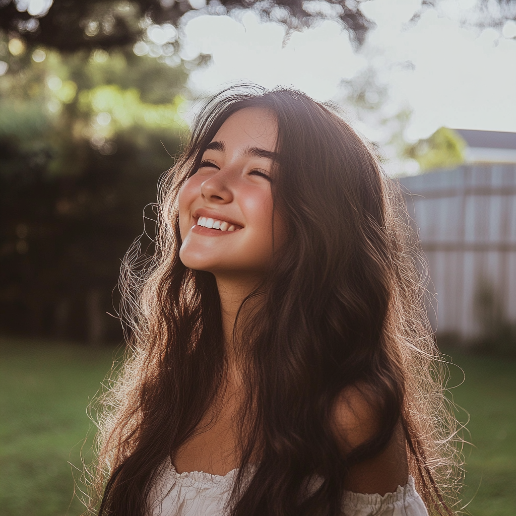 Una adolescente sonriente | Fuente: Midjourney