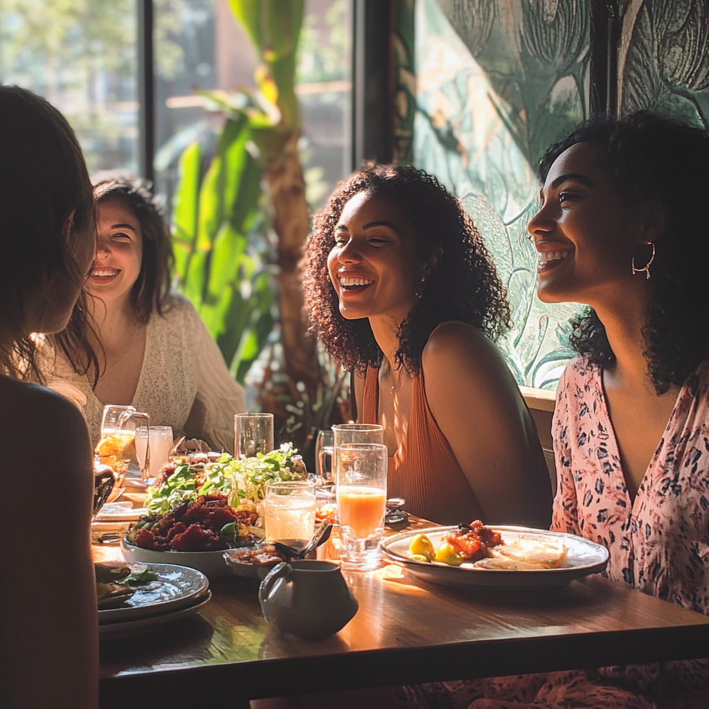 Un grupo de mujeres sentadas a la mesa | Fuente: Midjourney