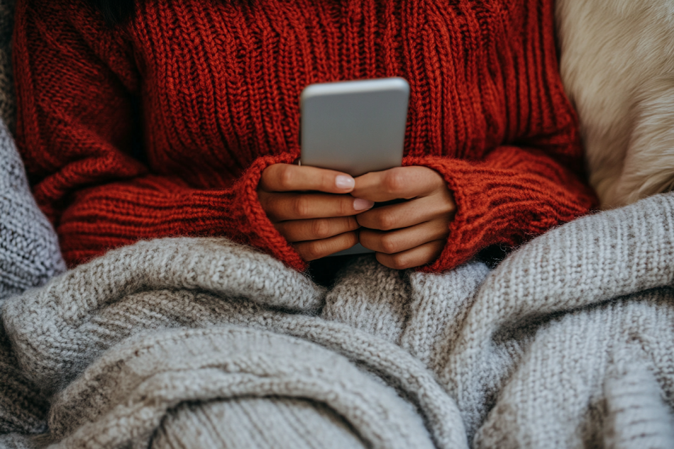 Una mujer utilizando un teléfono | Fuente: Midjourney