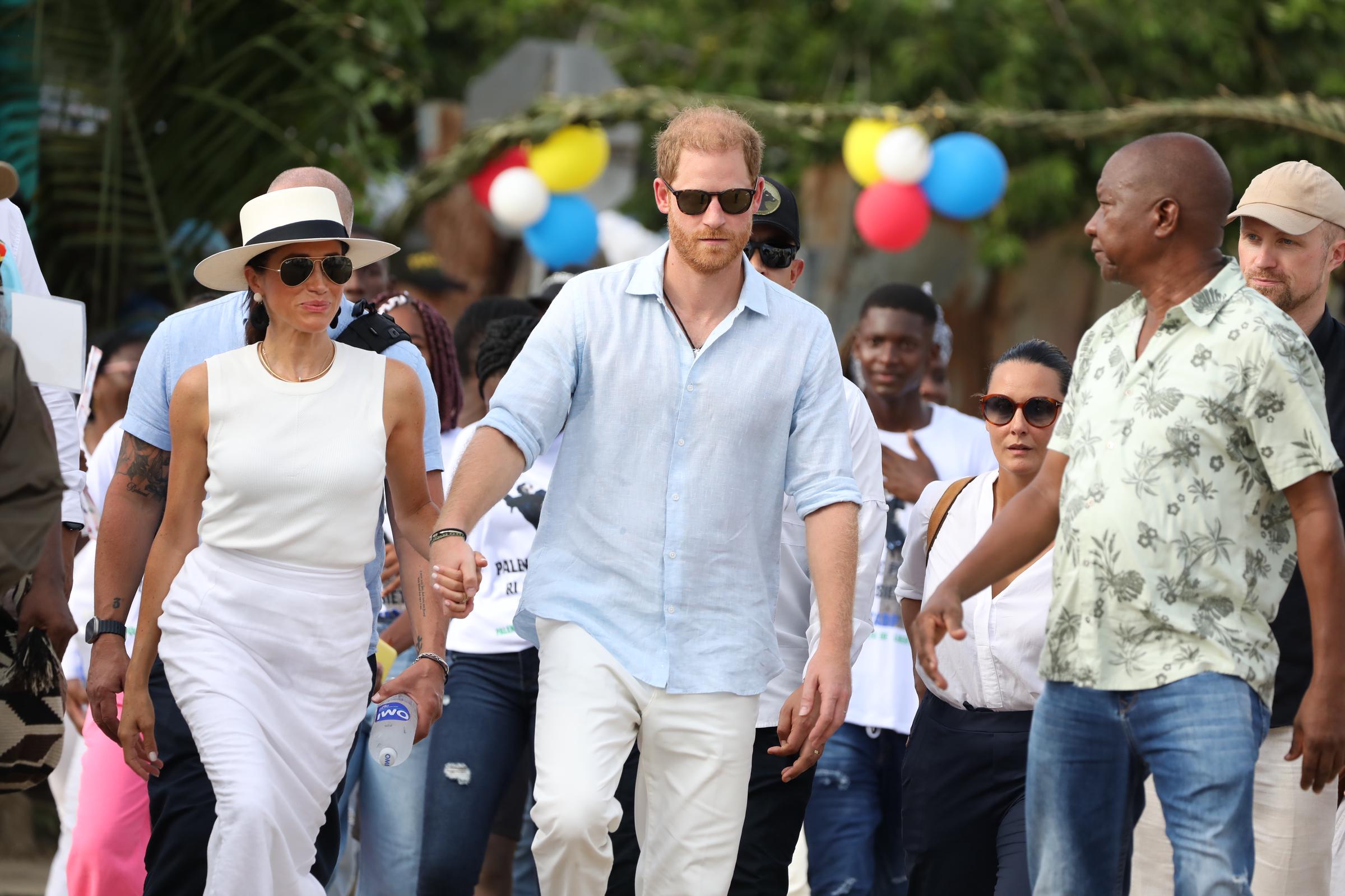 El príncipe Harry, duque de Sussex, y Meghan, duquesa de Sussex, el 17 de agosto de 2024 | Fuente: Getty Images