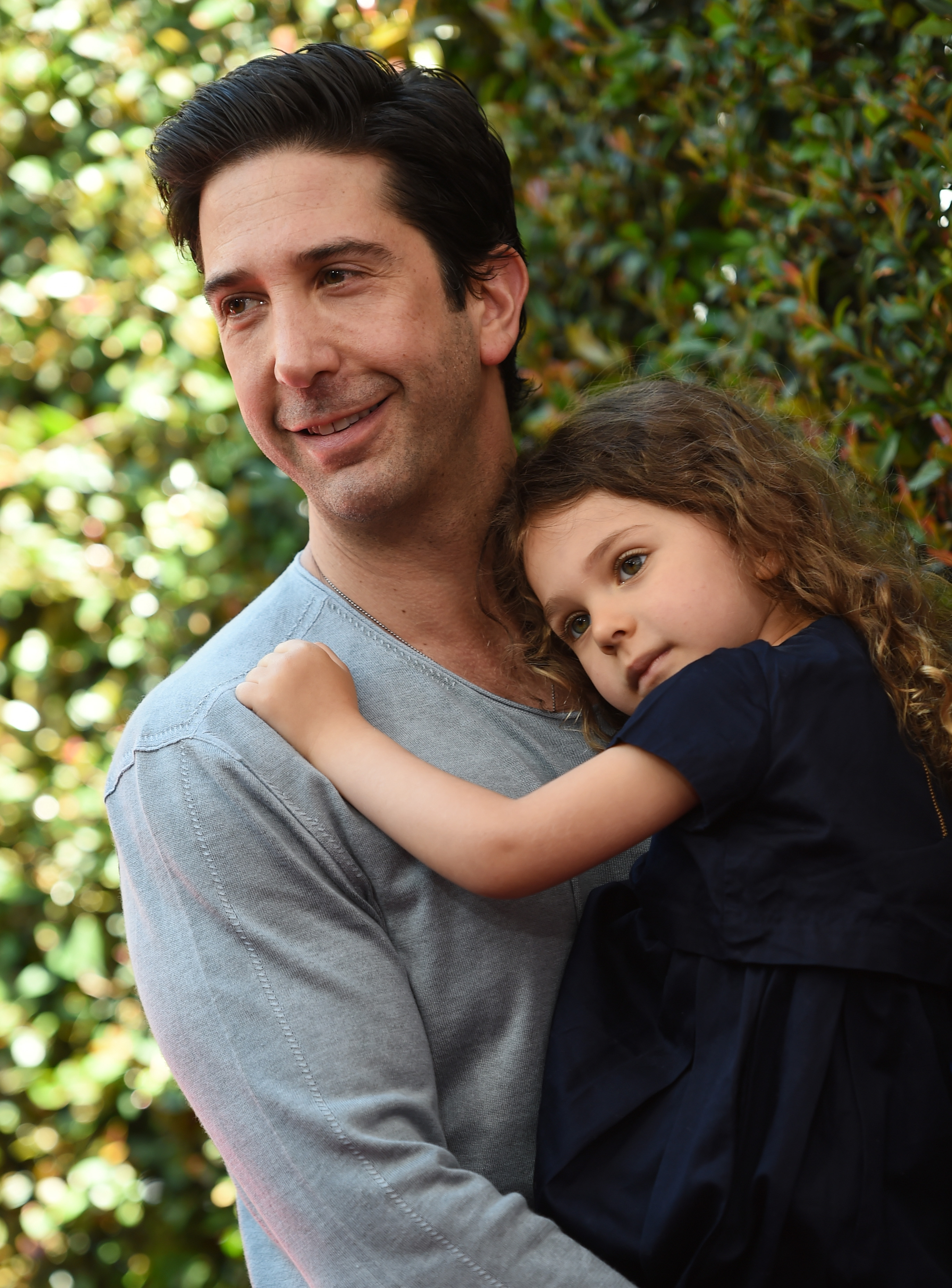 David Schwimmer y su hija Cleo en la 12ª Gala Benéfica Anual John Varvatos Stuart House en Los Ángeles, California, el 26 de abril de 2015 | Fuente: Getty Images