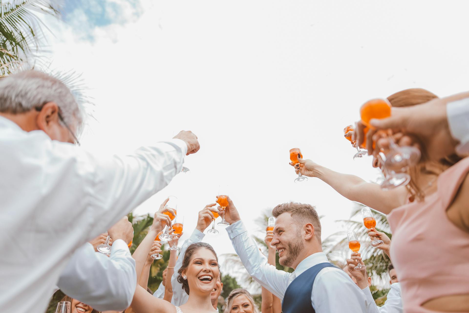 Gente brindando durante una boda | Fuente: Pexels